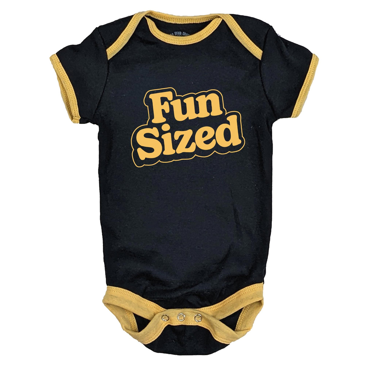 Baby Fun Sized Funny Graphic One Piece | Cool Candybar Halloween Costume Onesie | Solid Threads