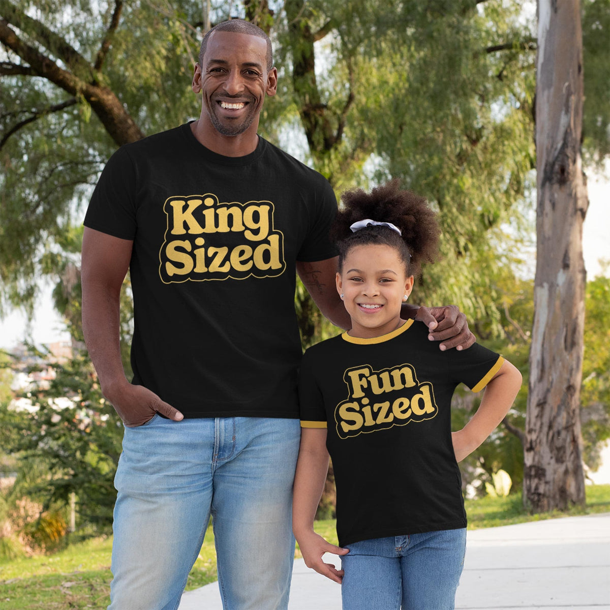 King Sized Funny Graphic T-Shirt | Cool Candybar Halloween Costume Tee On Model | Solid Threads
