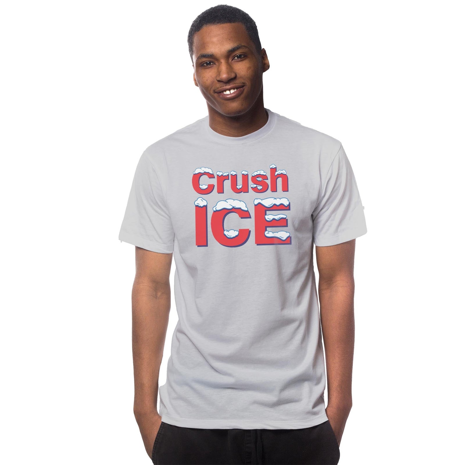 Crush Ice Cool Signature T-shirt in Silver - Front View
