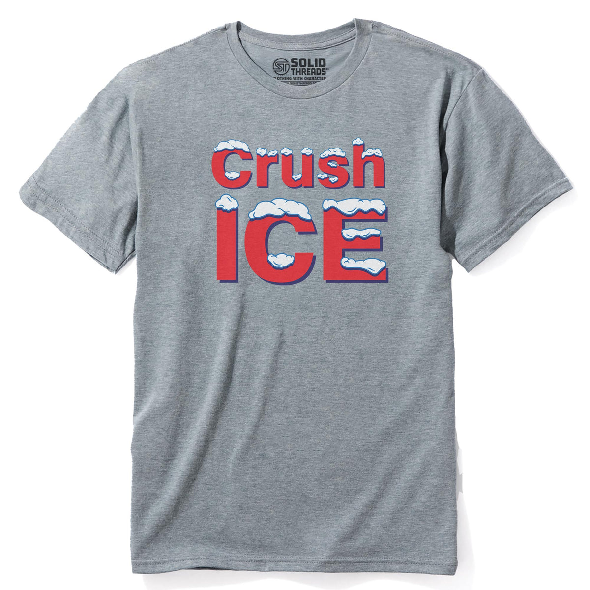 Crush ICE Cool Staple T-shirt in Ash Heather - Front View