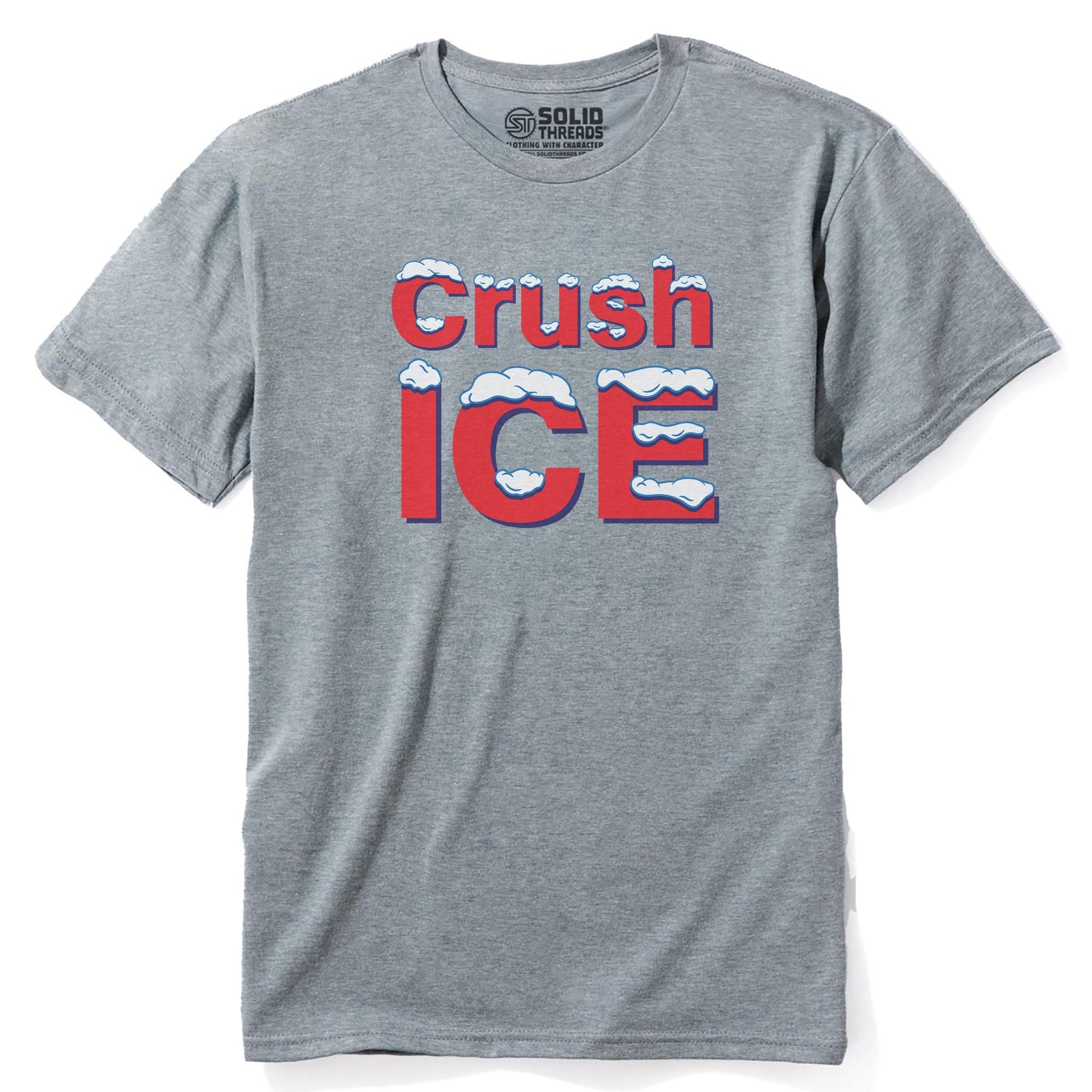 Crush ICE Cool Staple T-shirt in Ash Heather - Front View