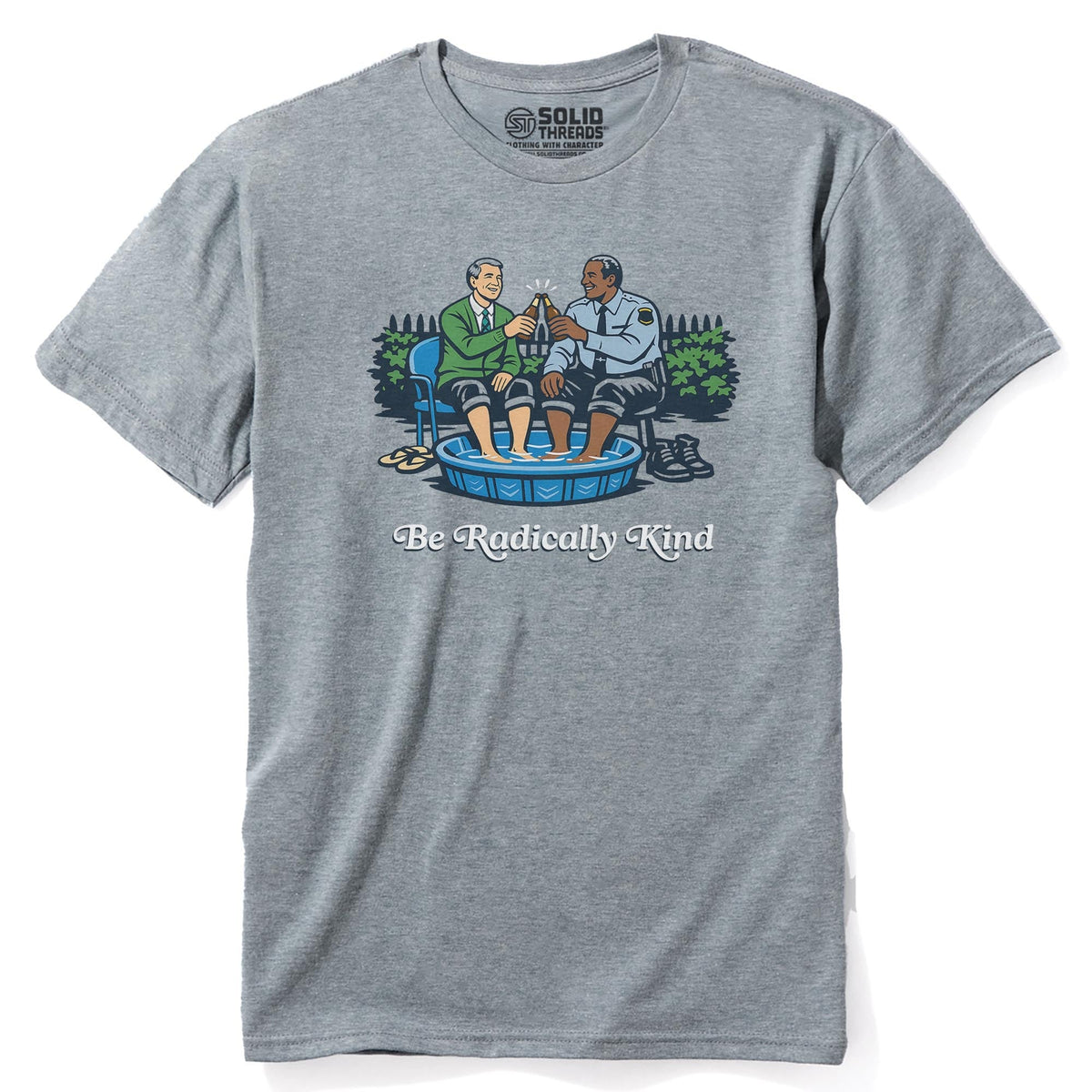 Be Radically Kind Cool Staple T-shirt in Ash Heather - Front View