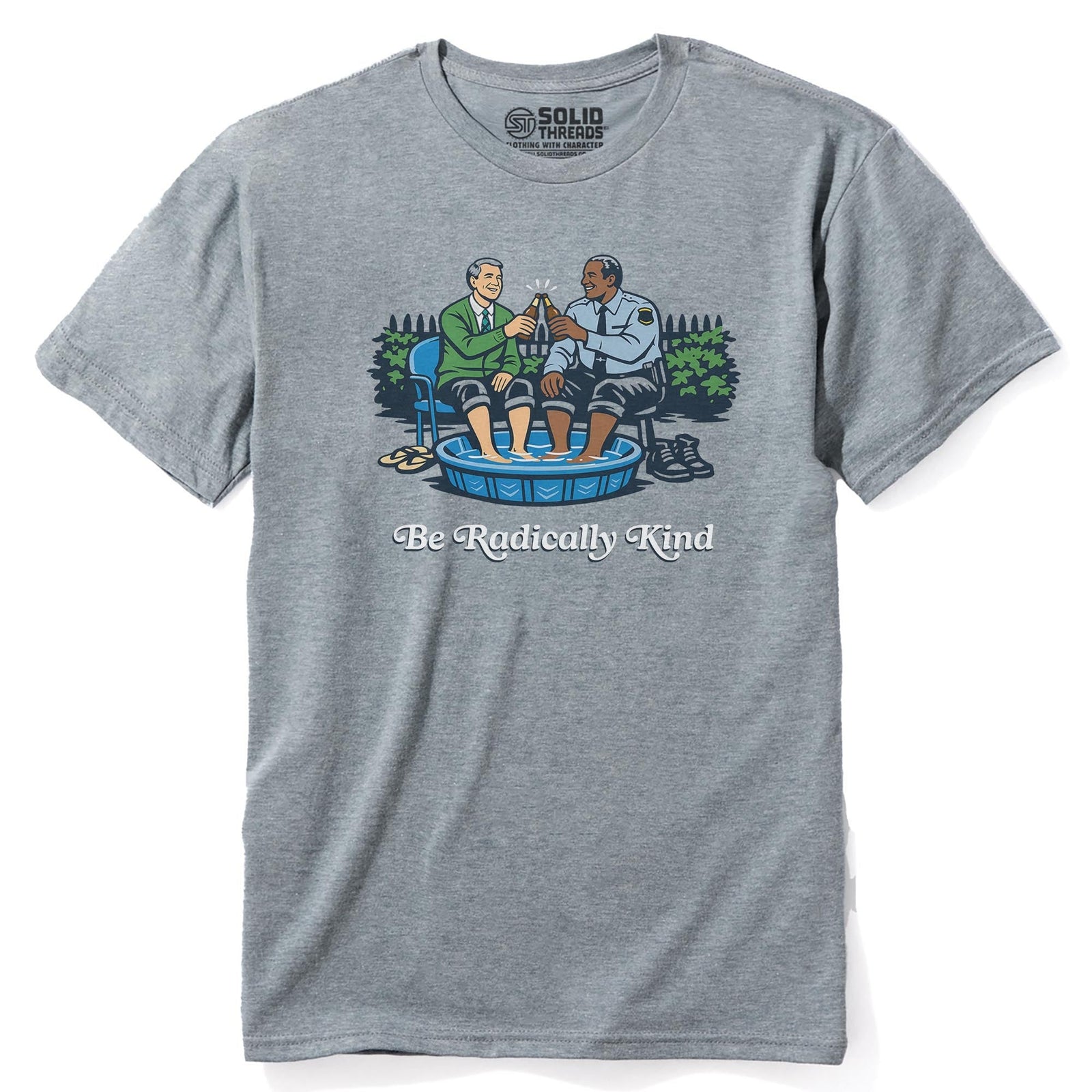 Be Radically Kind Cool Staple T-shirt in Ash Heather - Front View