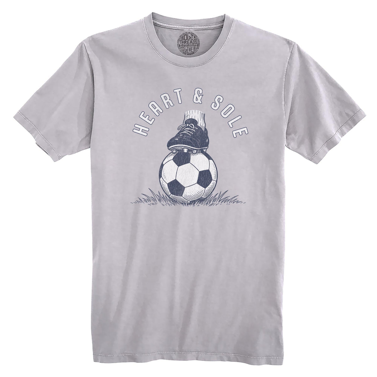 Heart &amp; Sole Vintage Organic T-shirt in Silver - Front View