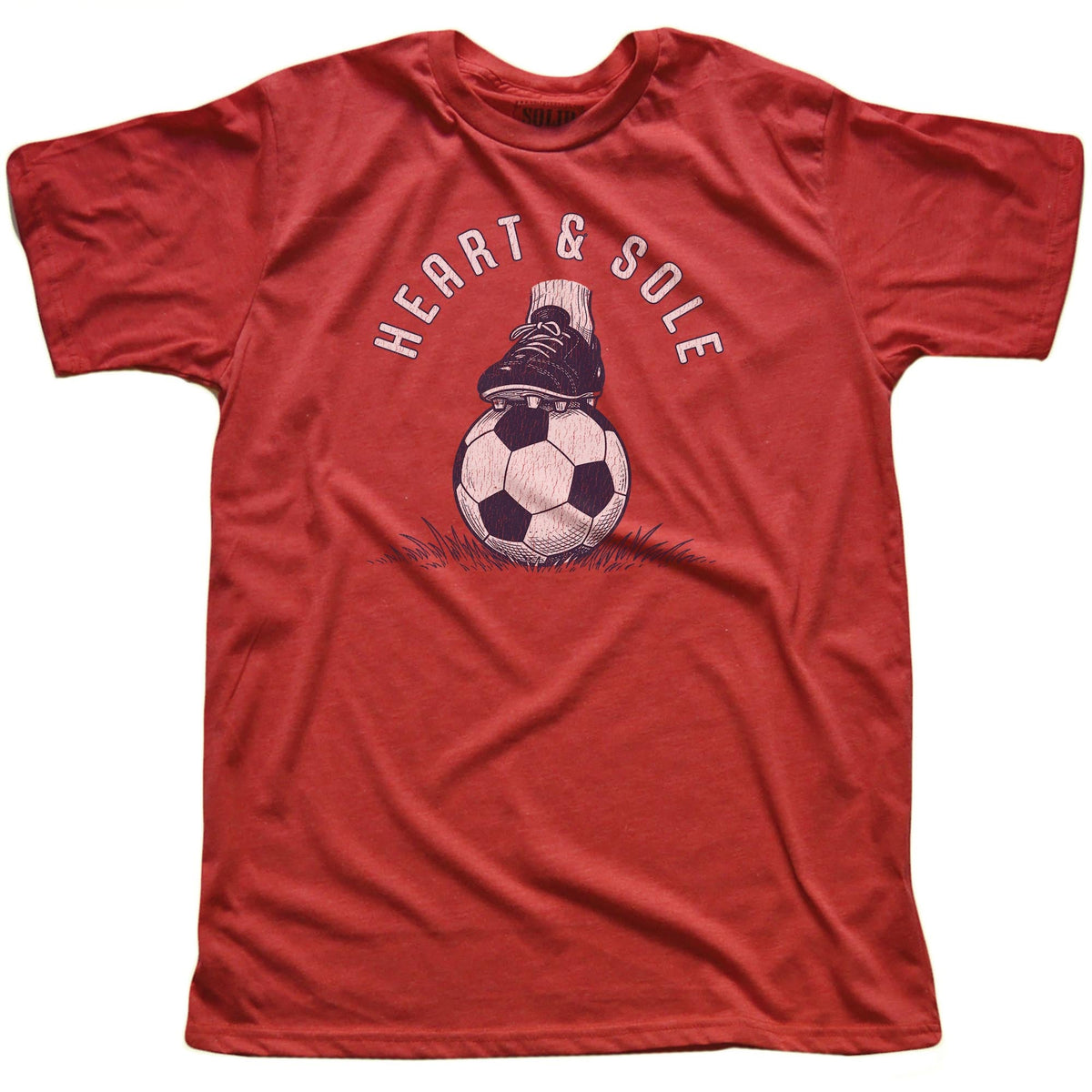 Heart & Sole Vintage Signature T-shirt in Red - Front View