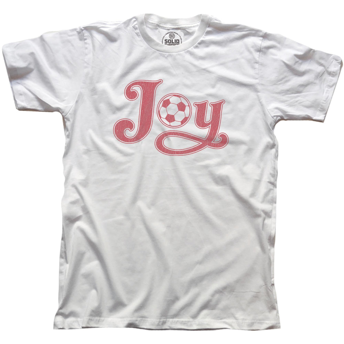 Joy Vintage Signature T-shirt in White - Front View