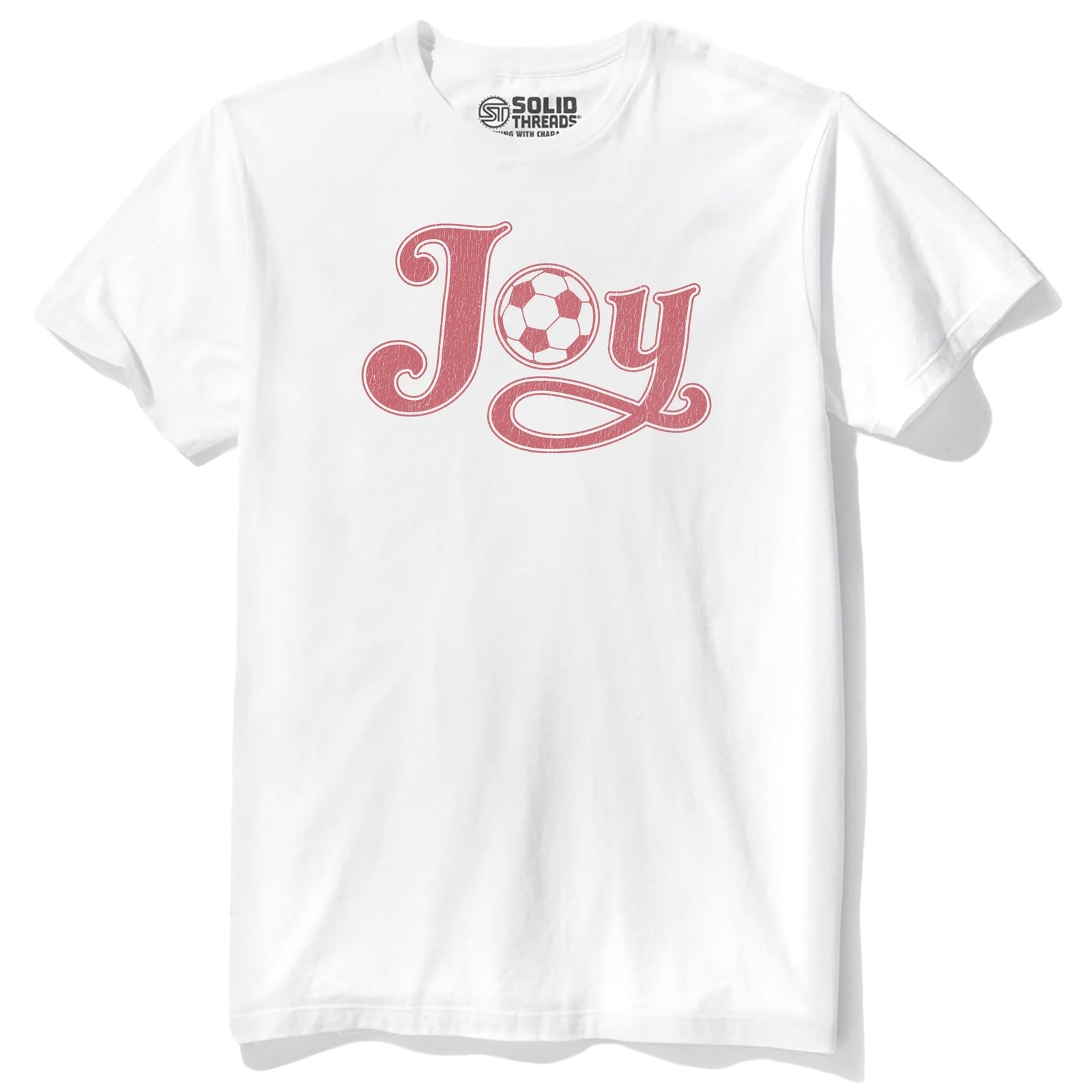 Joy Vintage Staple T-shirt in White - Front View