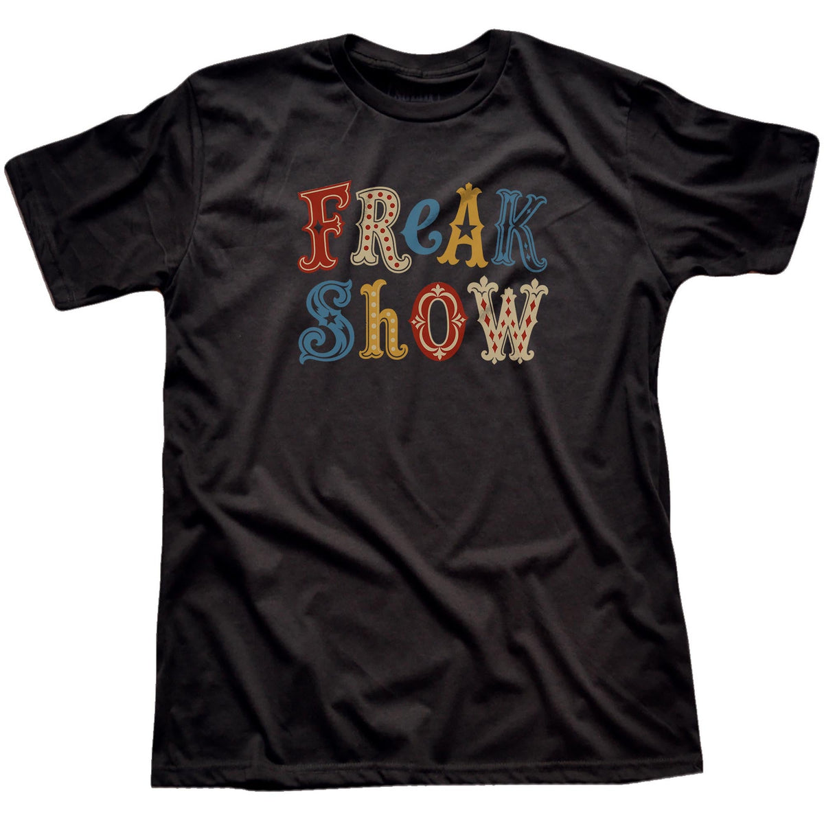 Freak Show Vintage Signature T-shirt in Black - Front View
