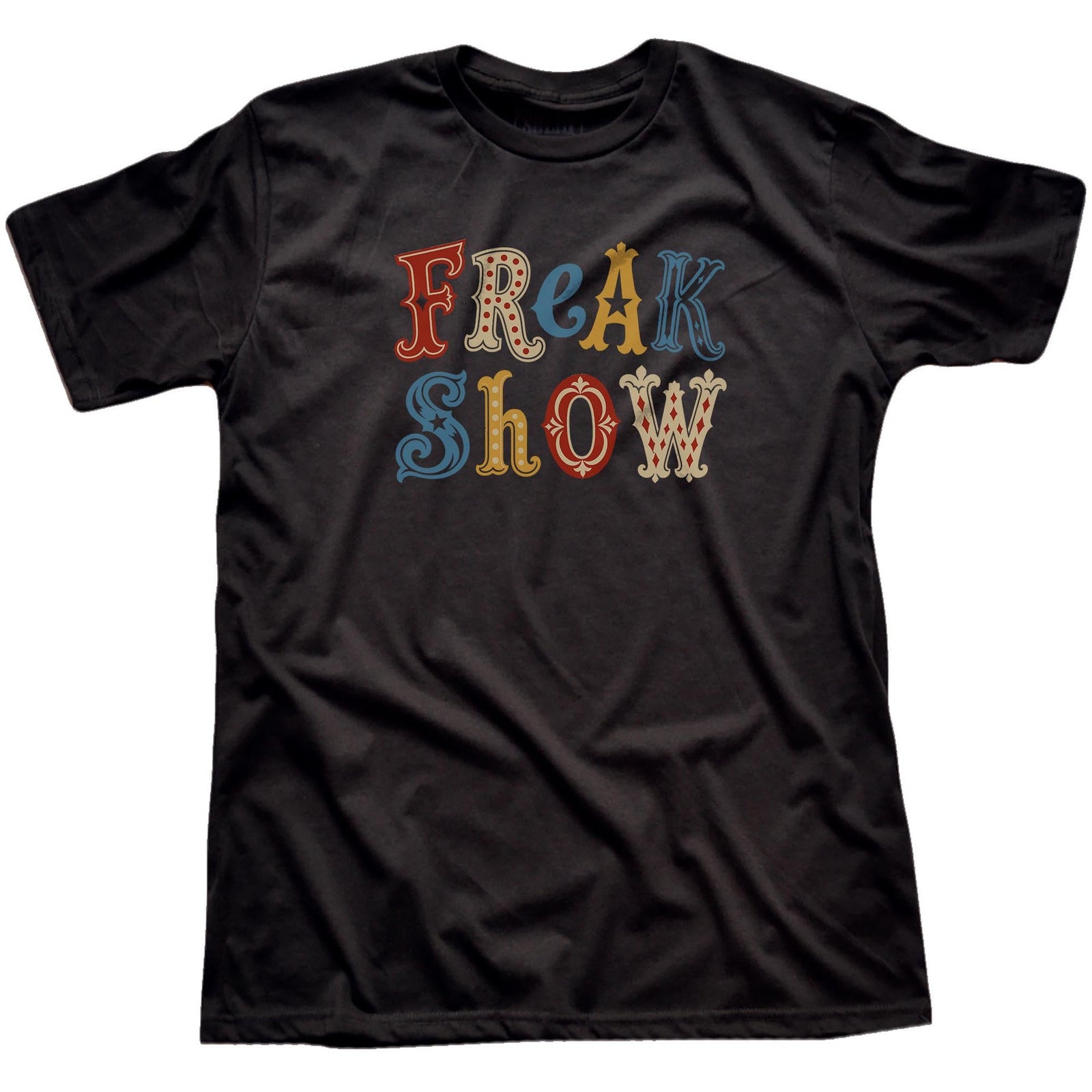 Freak Show Vintage Signature T-shirt in Black - Front View