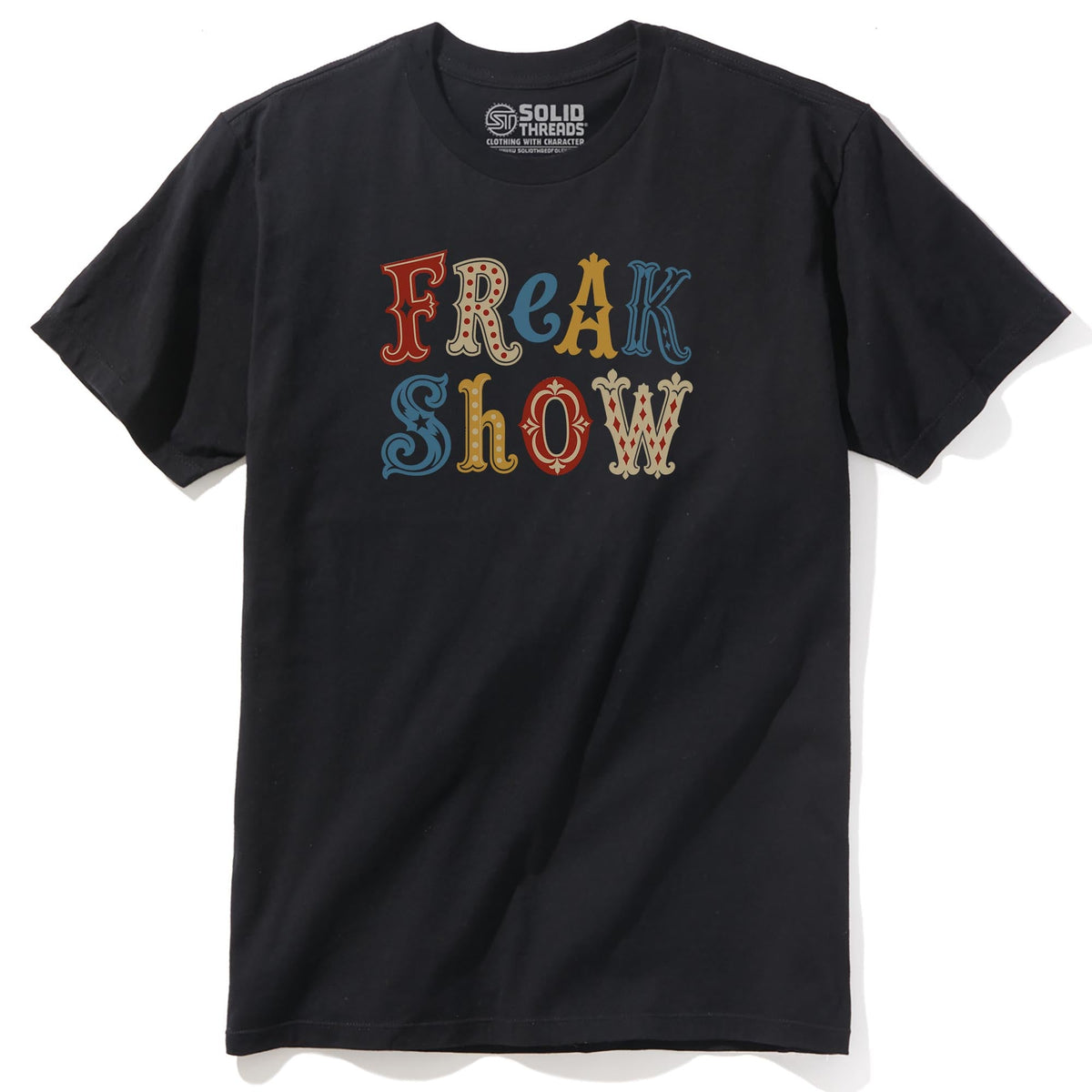 Freak Show Vintage Staple T-shirt in Black - Front View