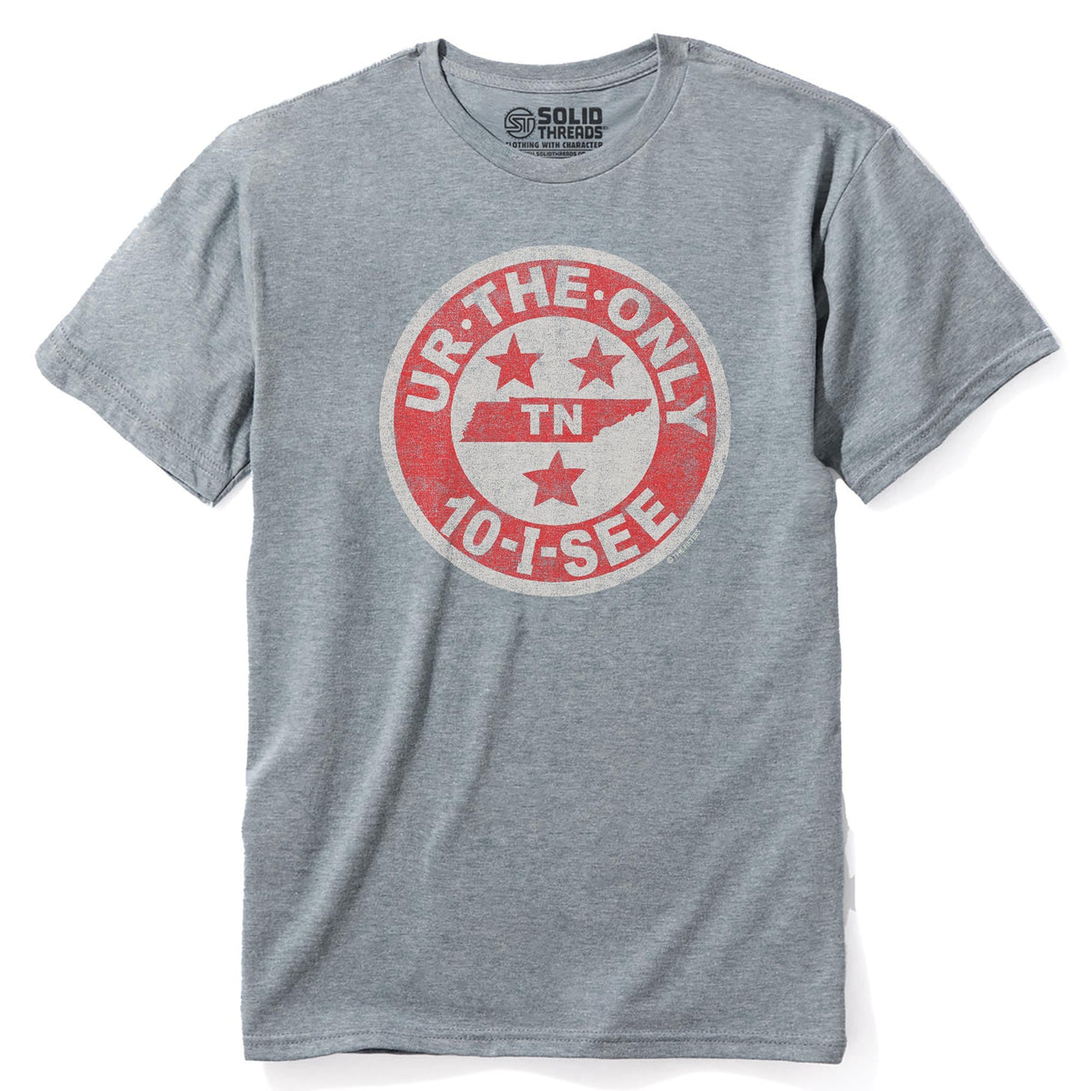 You're The Only Ten I See Funny Staple T-shirt in Ash Heather - Front View