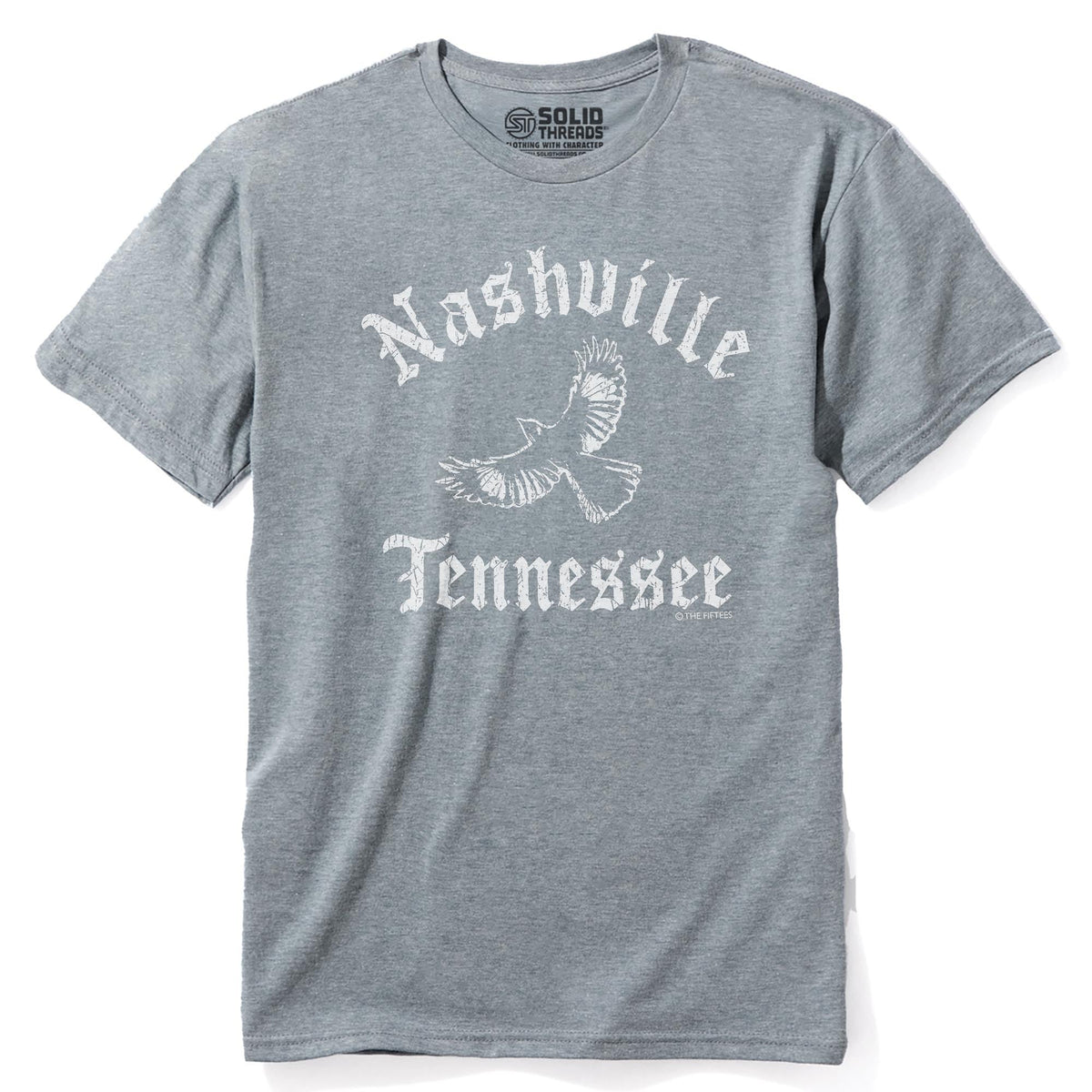 Nash Mockingbird Vintage Staple T-shirt in Ash Heather - Front View