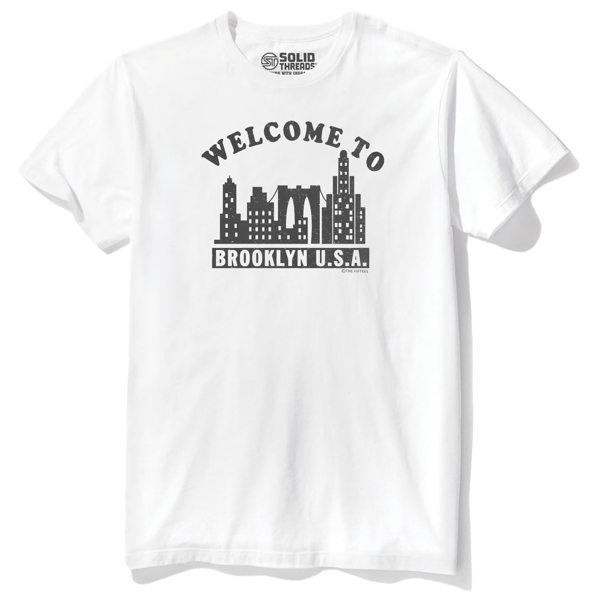 Welcome To Brooklyn Cool Staple T-shirt in White - Front View