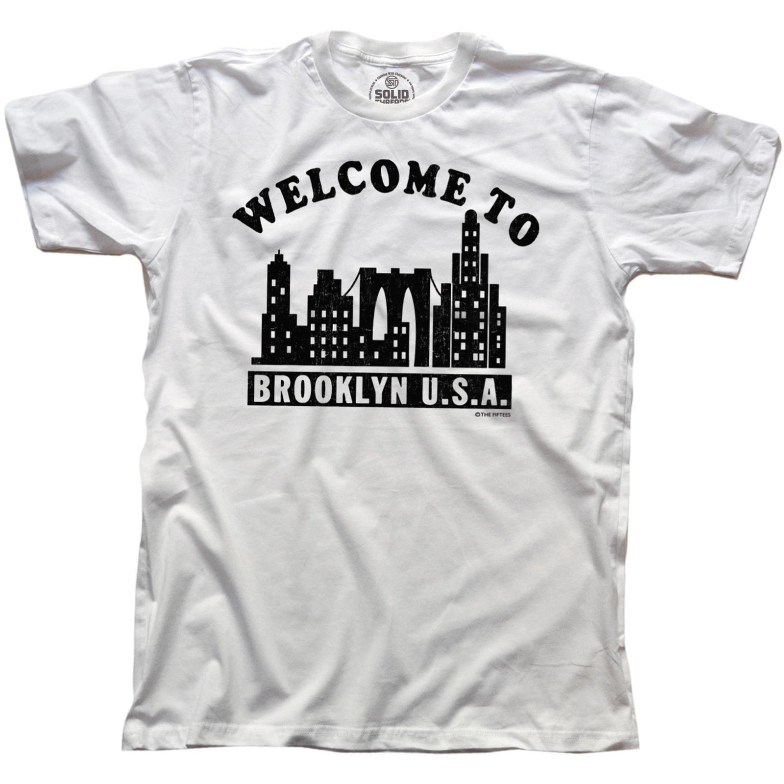 Men's Welcome To Brooklyn Cool Graphic  T-shirt | Vintage New York Brooklyn  Tee | Solid Threads