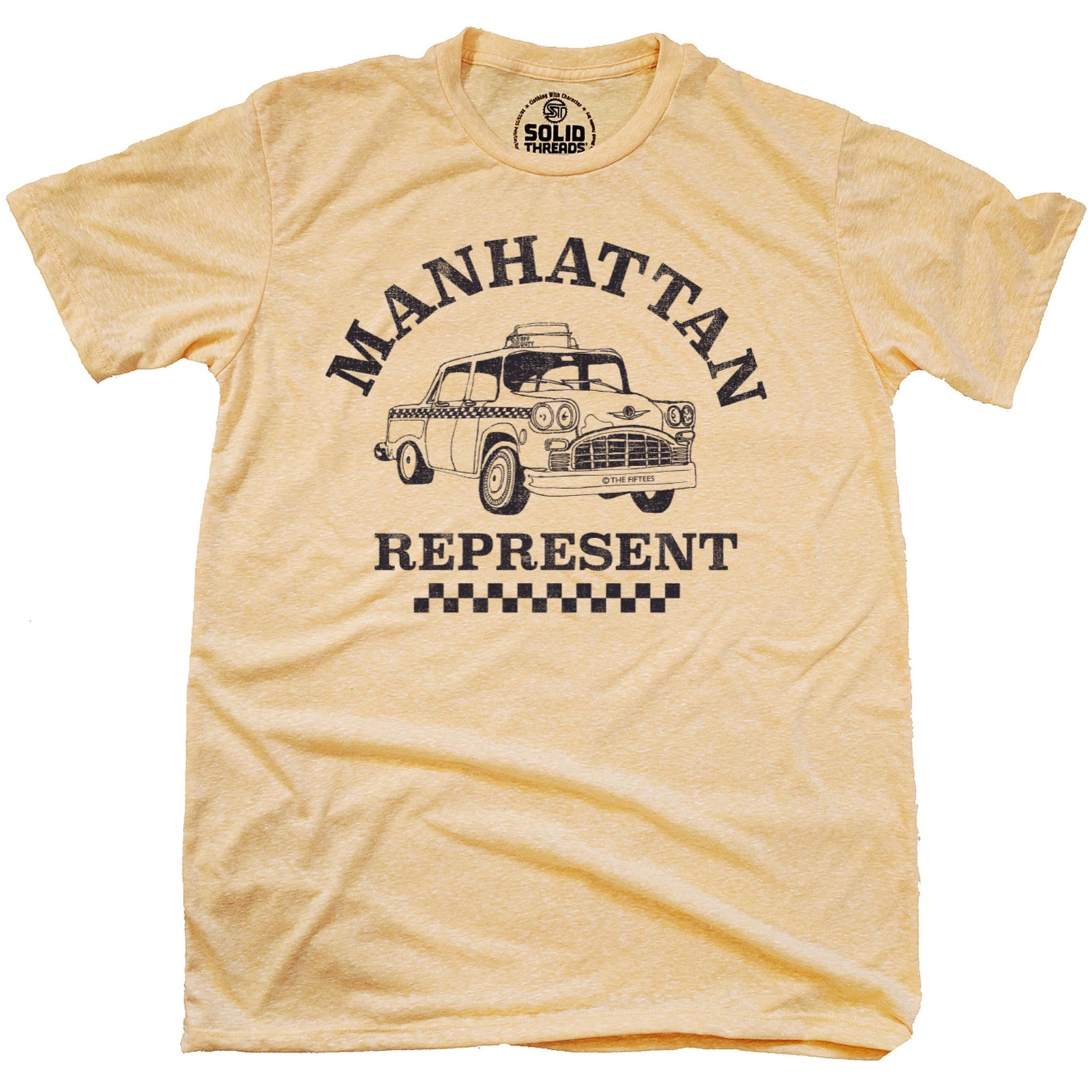 Men's Manhattan Represent Funny Graphic  T-shirt | Vintage New York Manhattan  Tee | Solid Threads