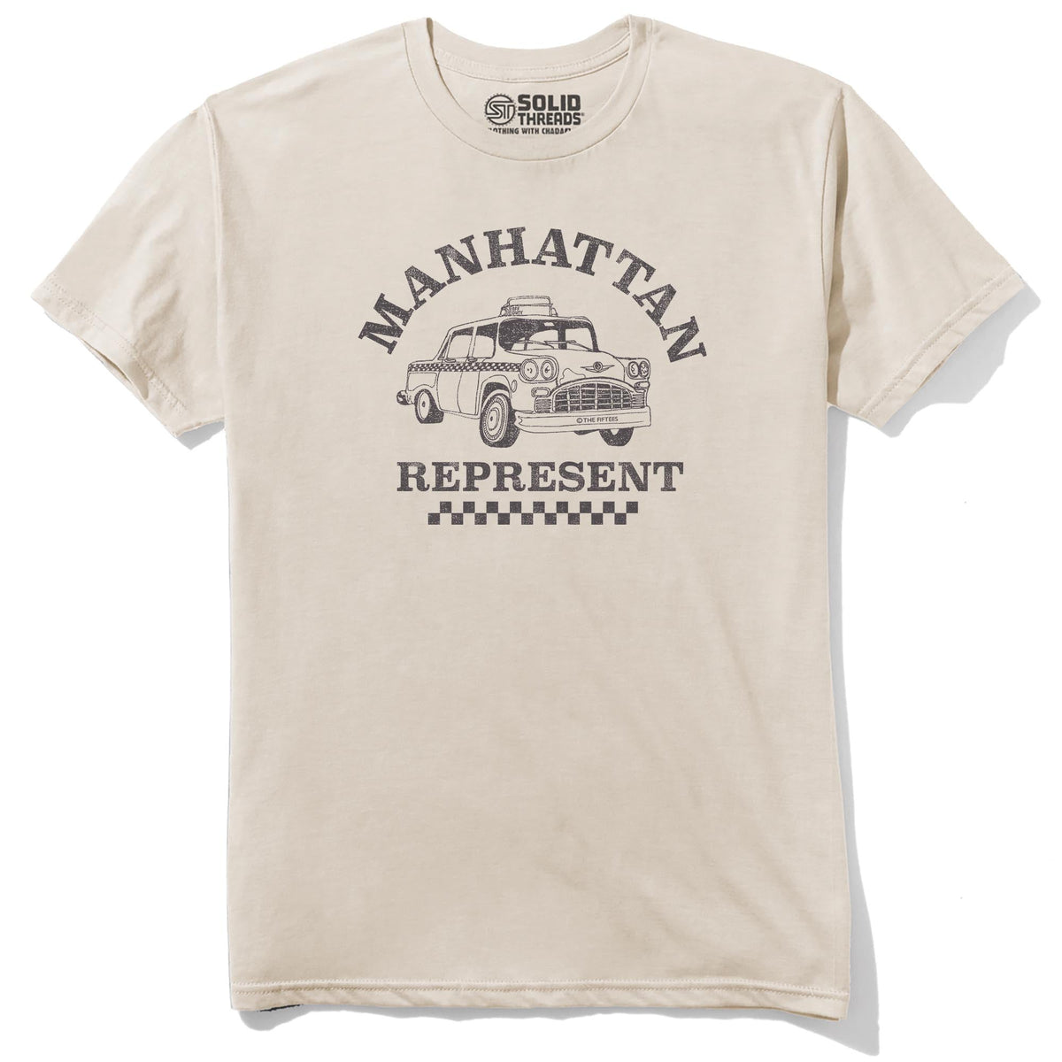 Manhattan Represent Funny Staple T-shirt in Natural - Front View