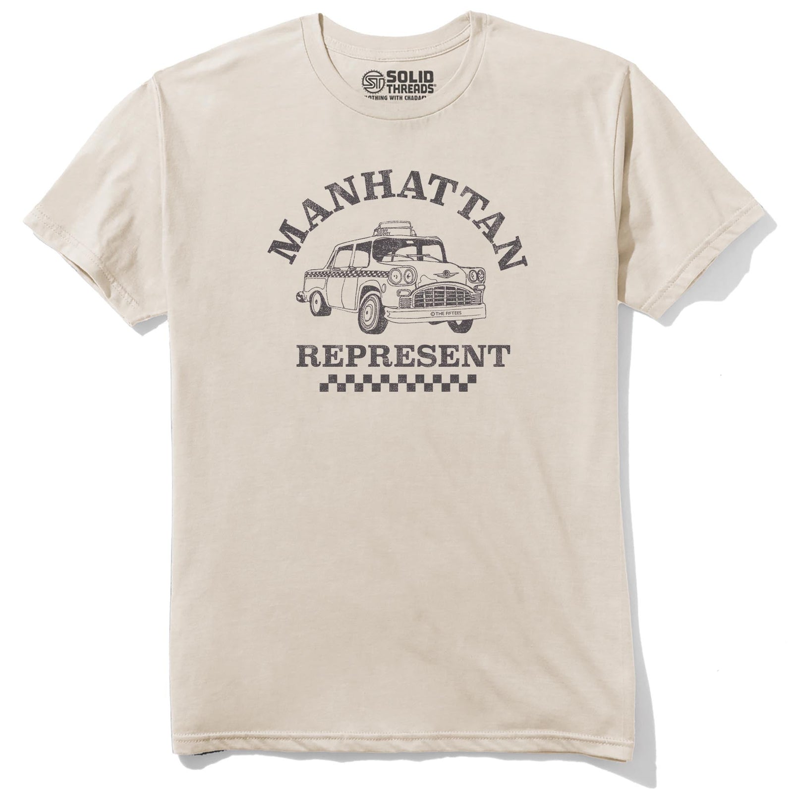 Manhattan Represent Funny Staple T-shirt in Natural - Front View