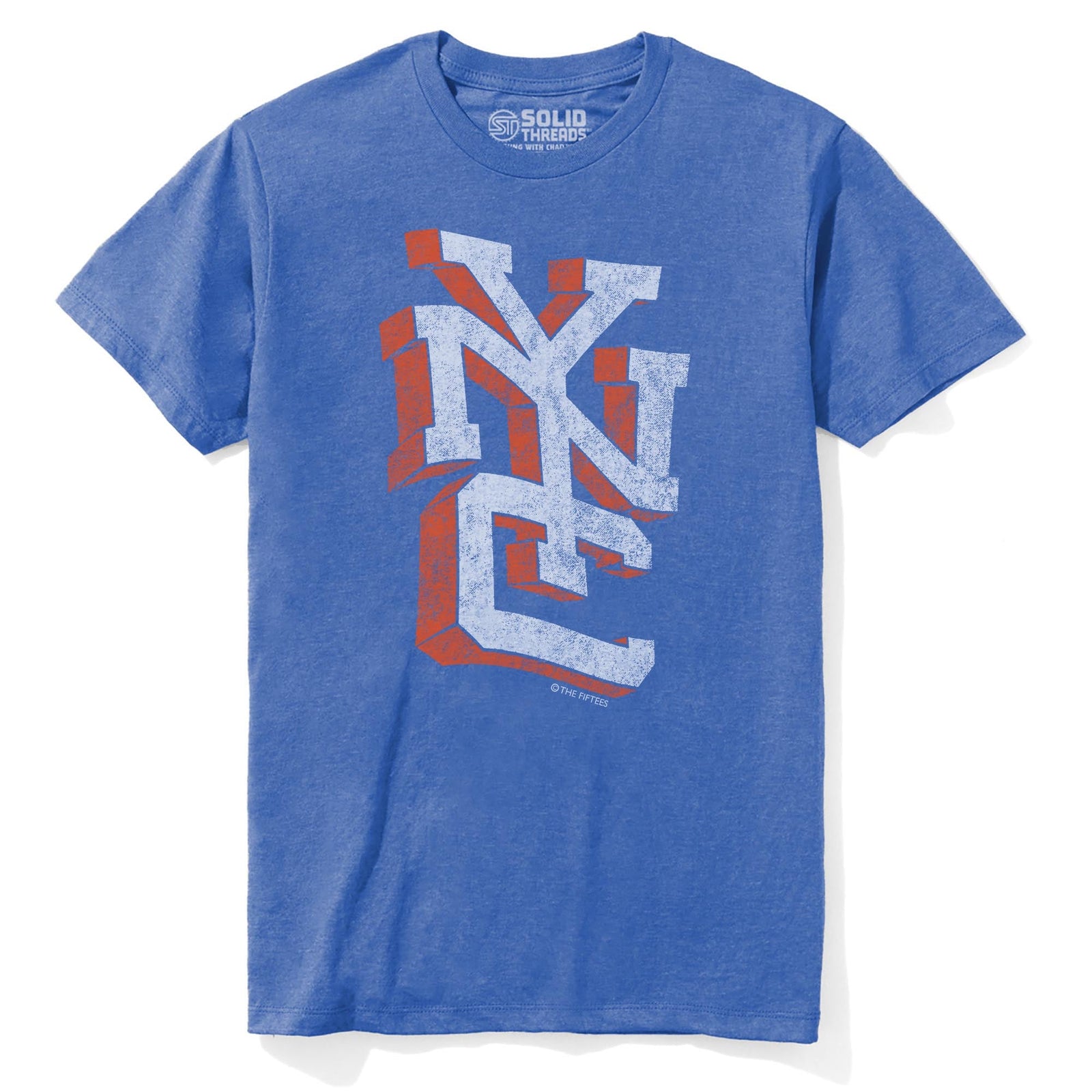 Nyc In 3d Cool Staple T-shirt in Royal Heather - Front View