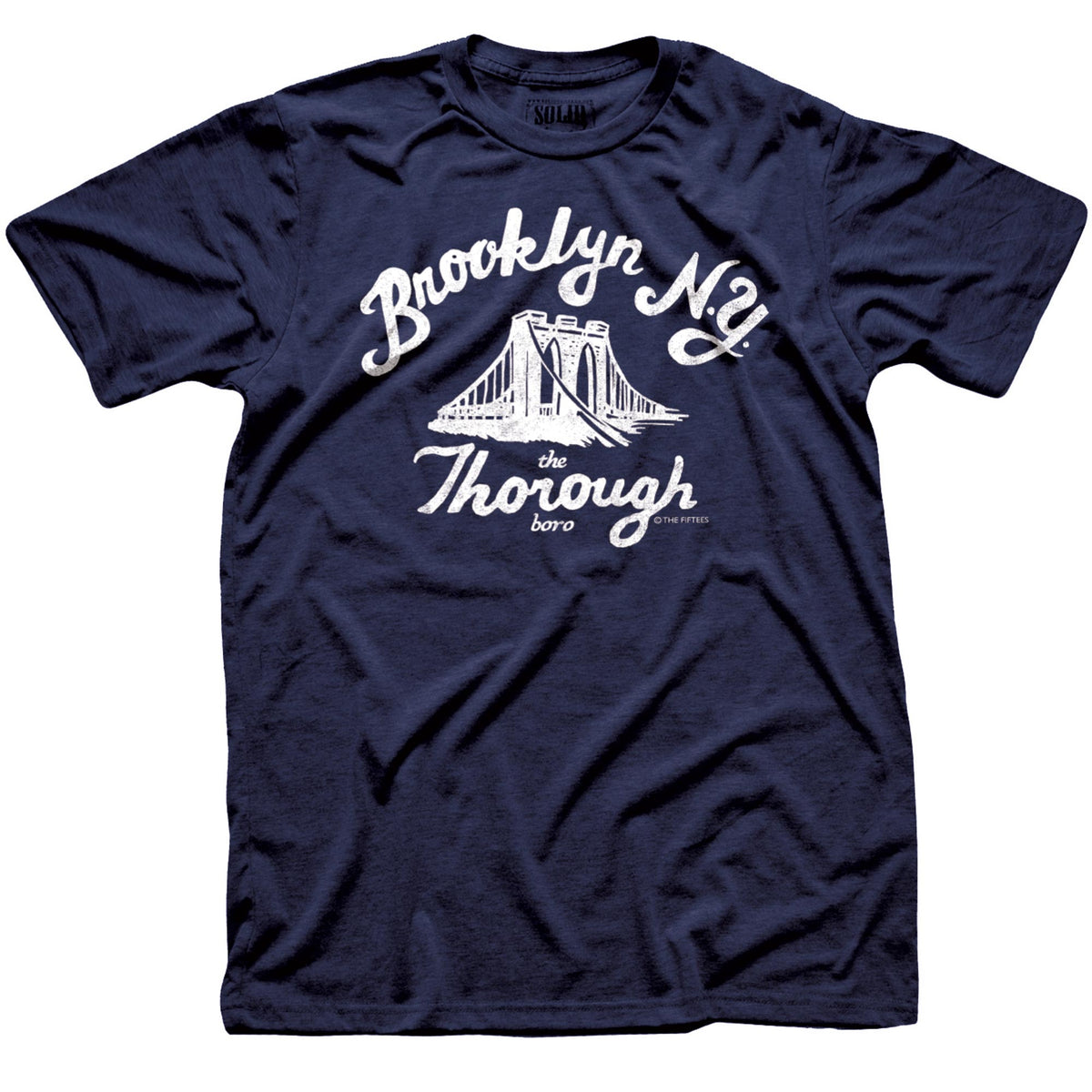 Men&#39;s The Thorough Boro Funny Graphic  T-shirt | Vintage New York Brooklyn  Tee | Solid Threads