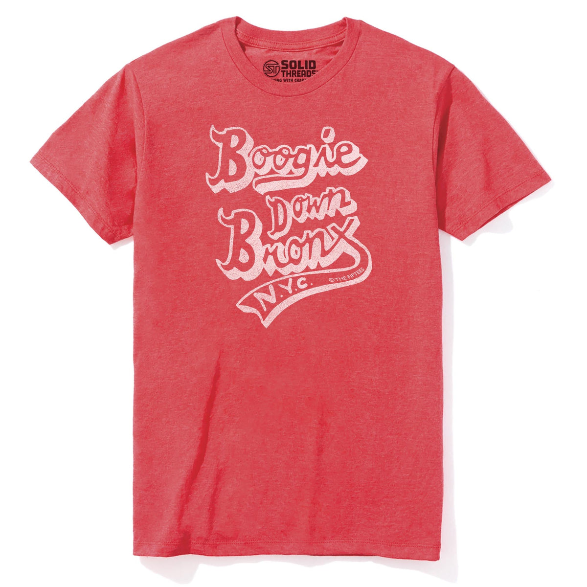 Boogie Down Cool Staple T-shirt in Red Heather - Front View