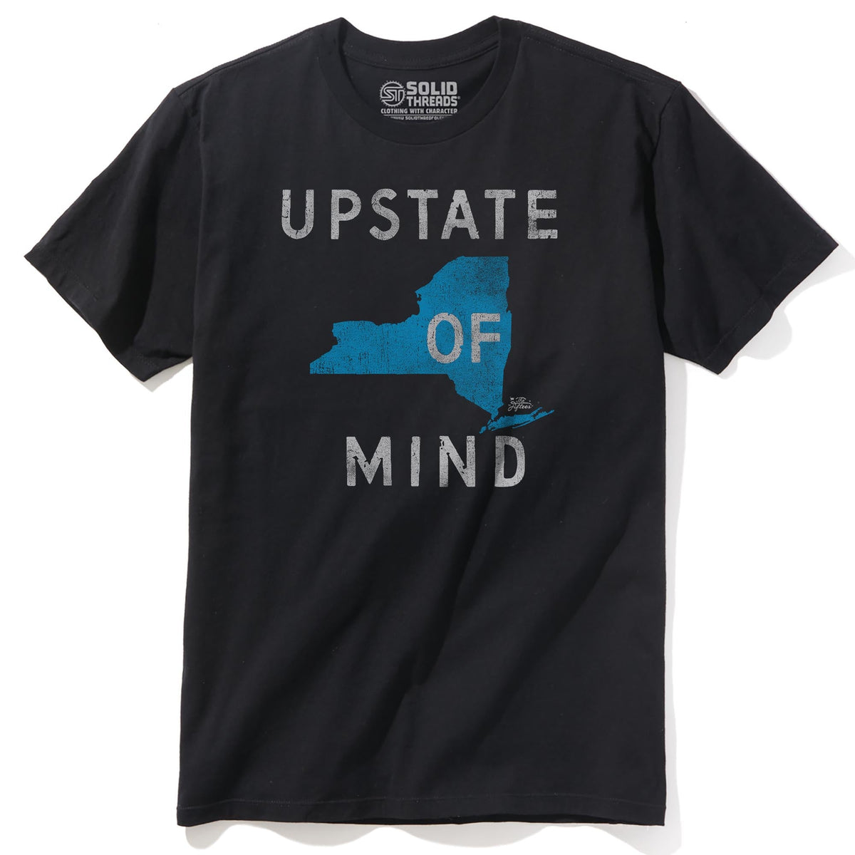Upstate Of Mind Cool Staple T-shirt in Black - Front View