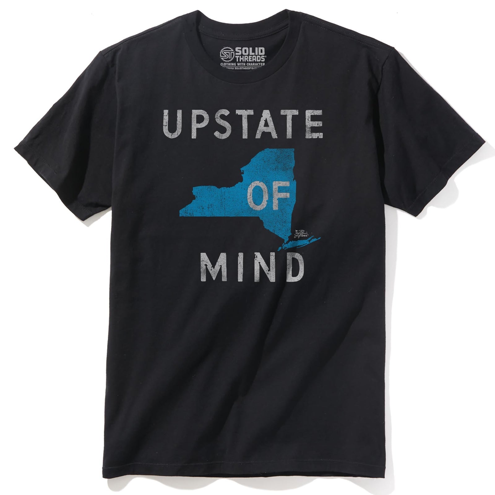 Upstate Of Mind Cool Staple T-shirt in Black - Front View