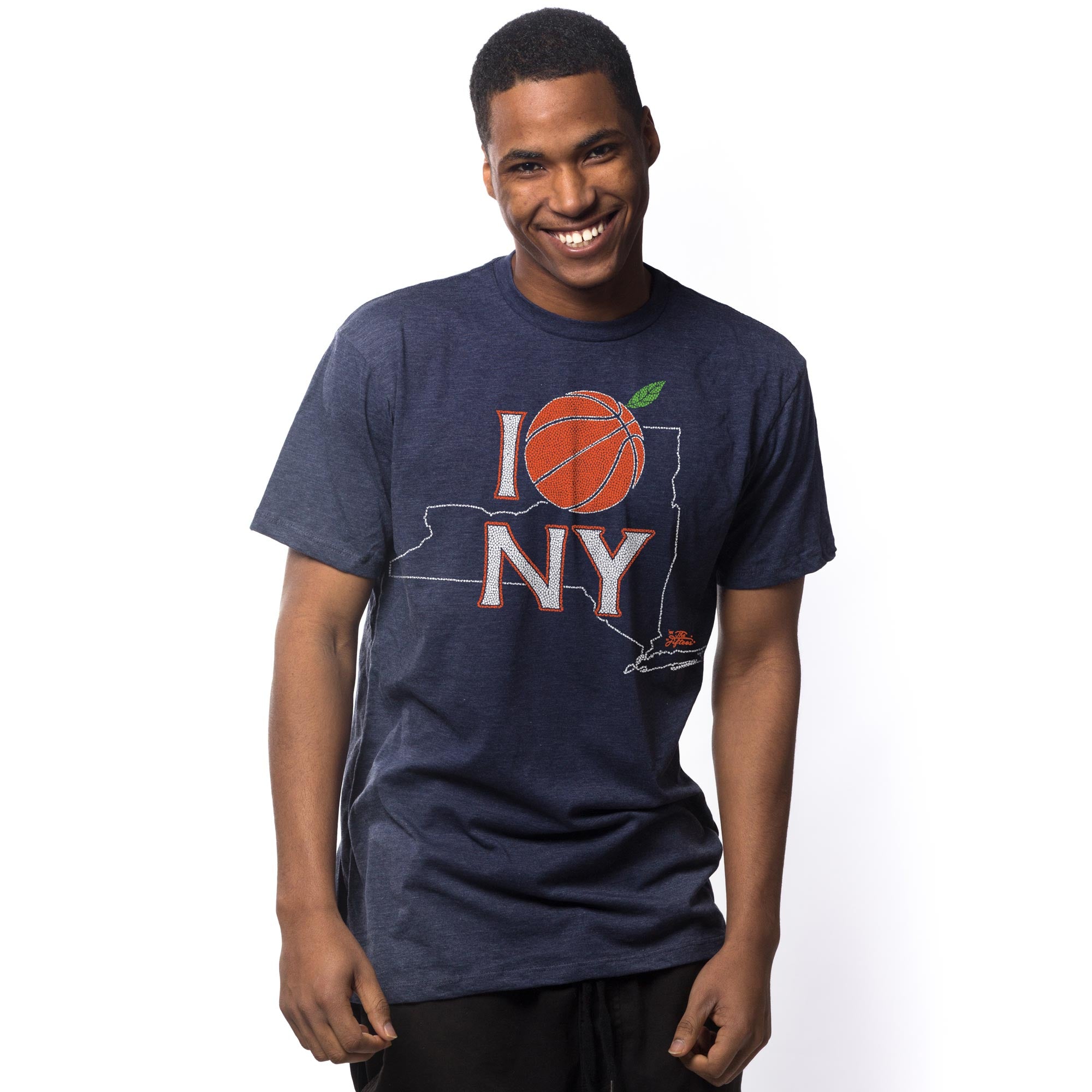 Men's Basketball I Love Ny  Cool Graphic T-Shirt | Vintage Ny Basketball  Tee | Solid Threads