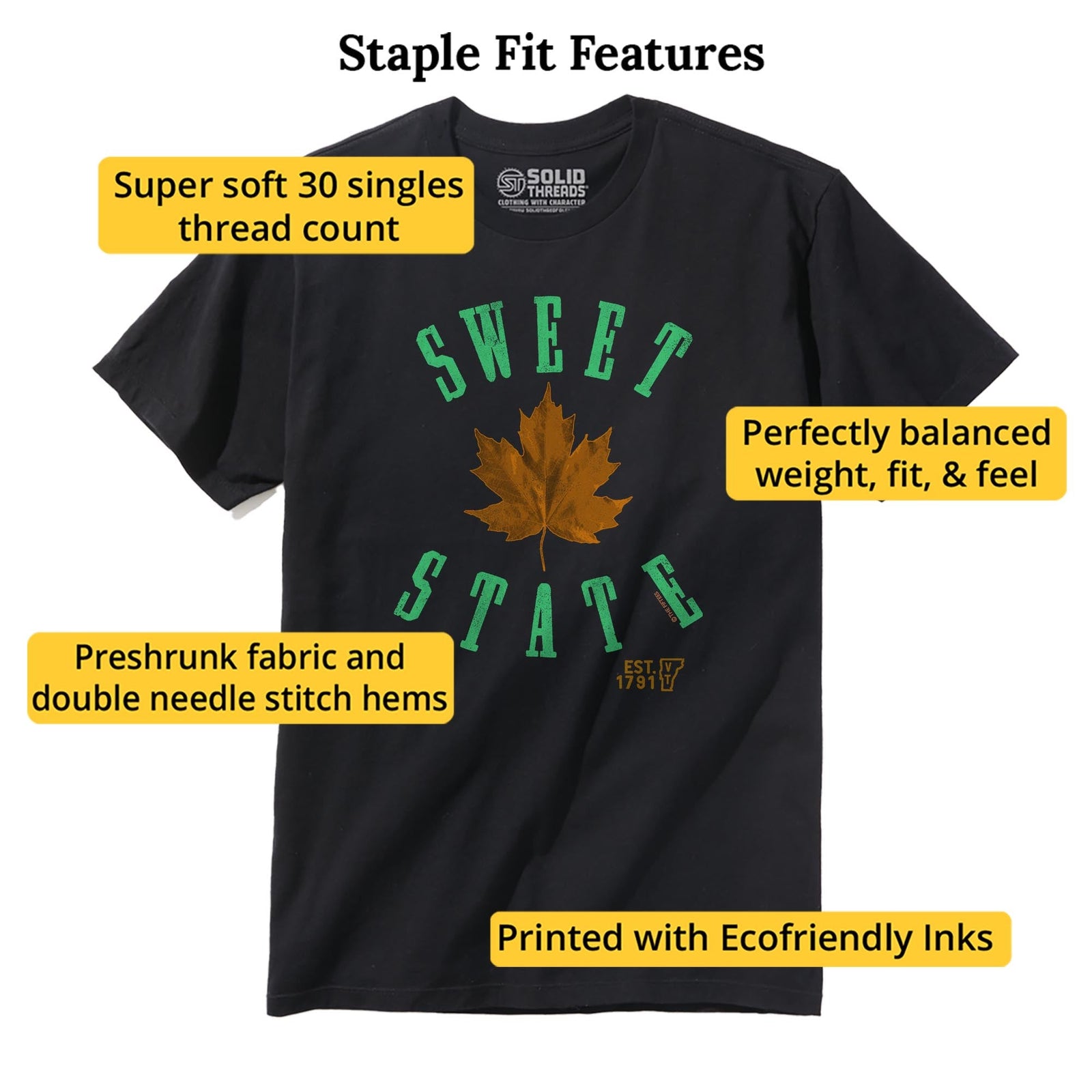 Sweet State Cool Staple T-shirt in Black - Fit Attributes