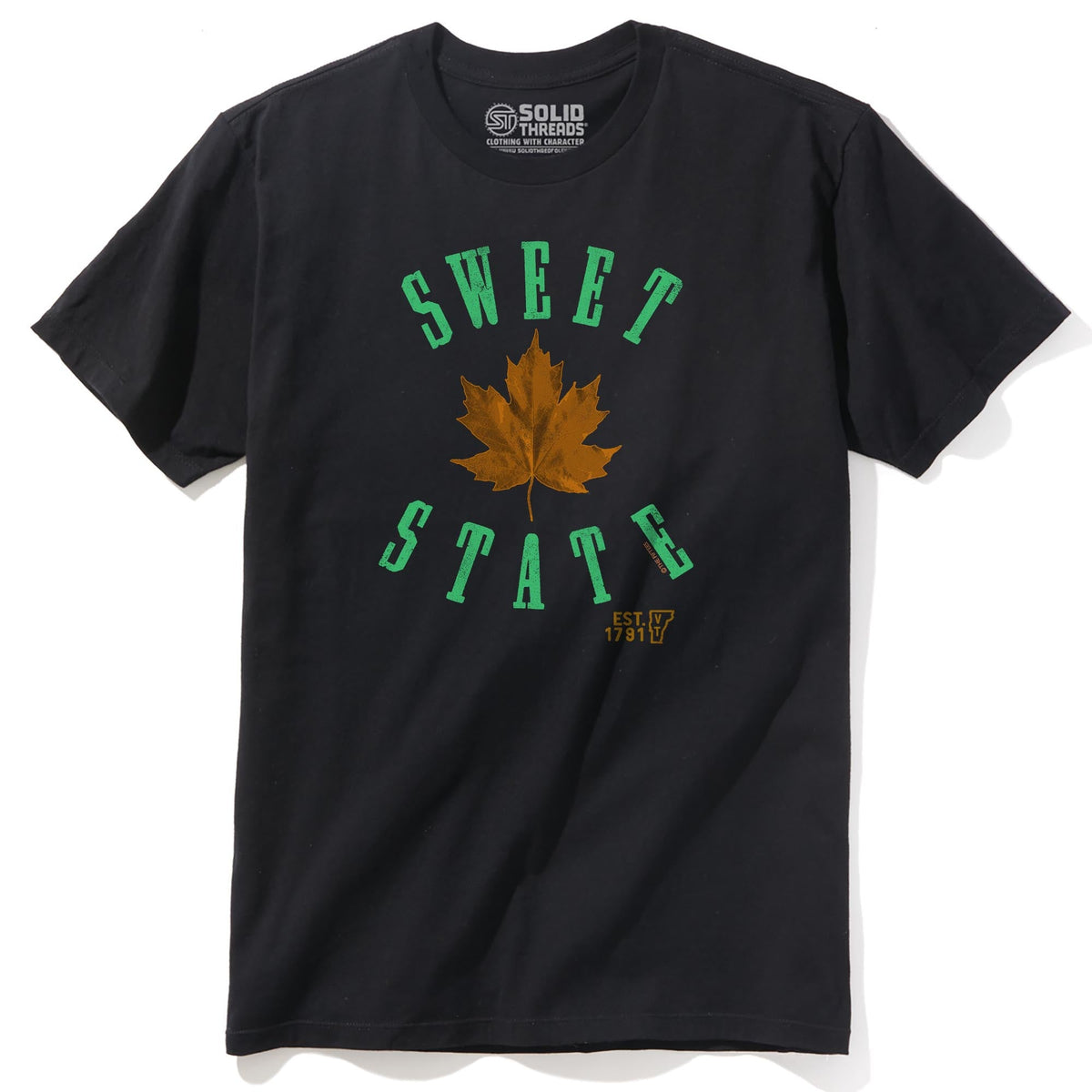 Sweet State Cool Staple T-shirt in Black - Front View