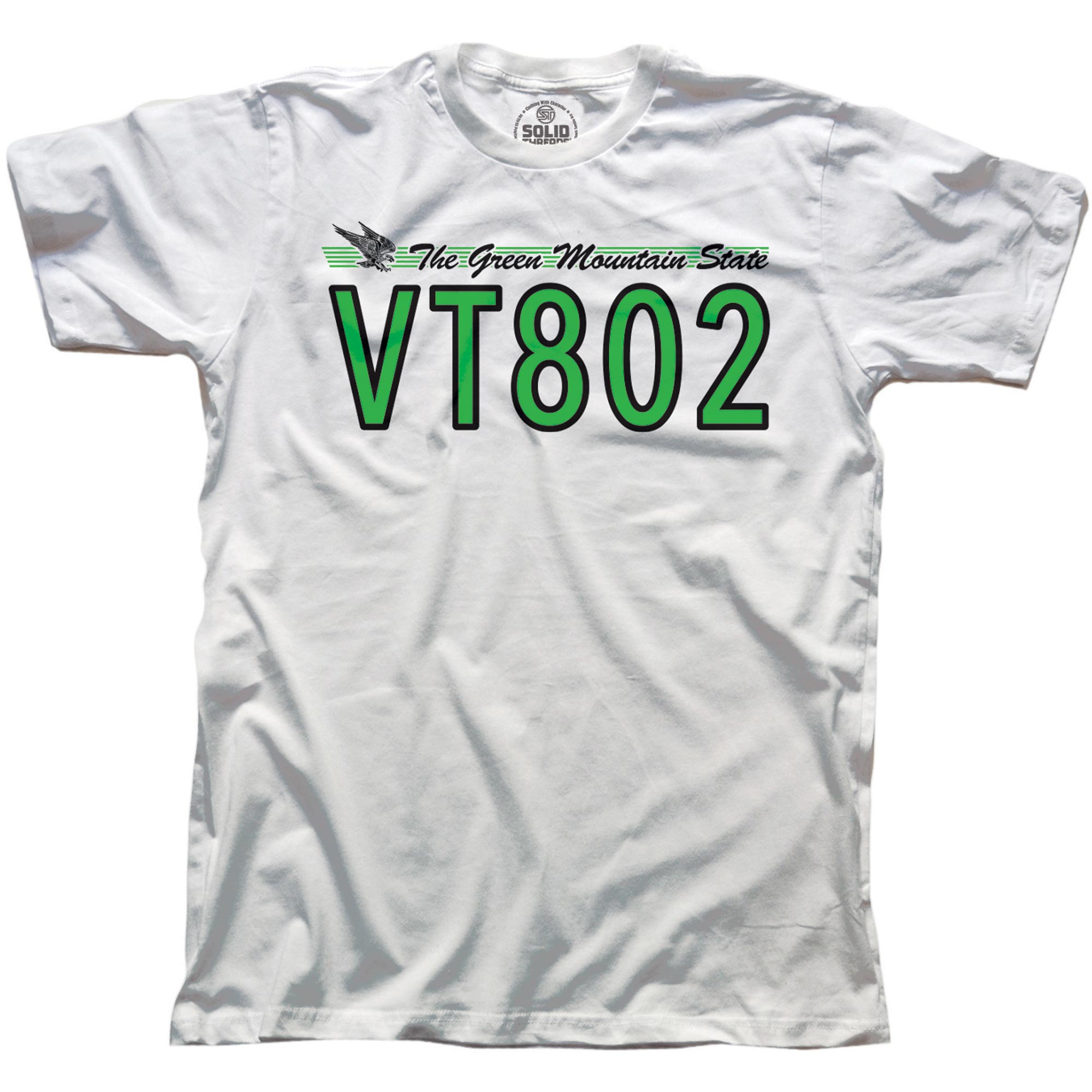 Men's VT802 Cool Graphic T-Shirt | Vintage Vermont Mountains  Tee | Solid Threads