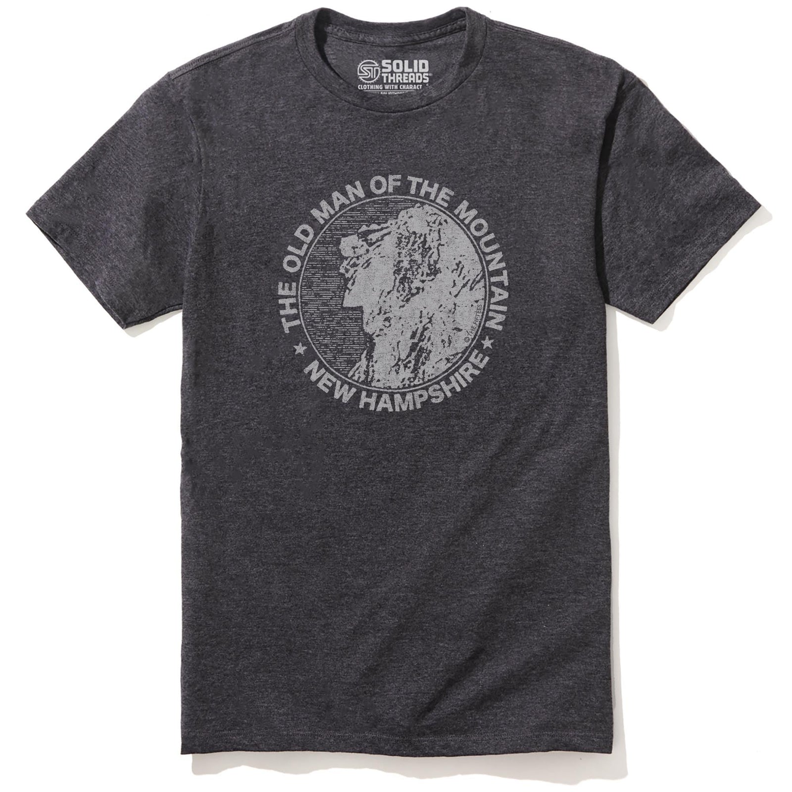 Old Man Mountain Cool Staple T-shirt in Charcoal Heather - Front View
