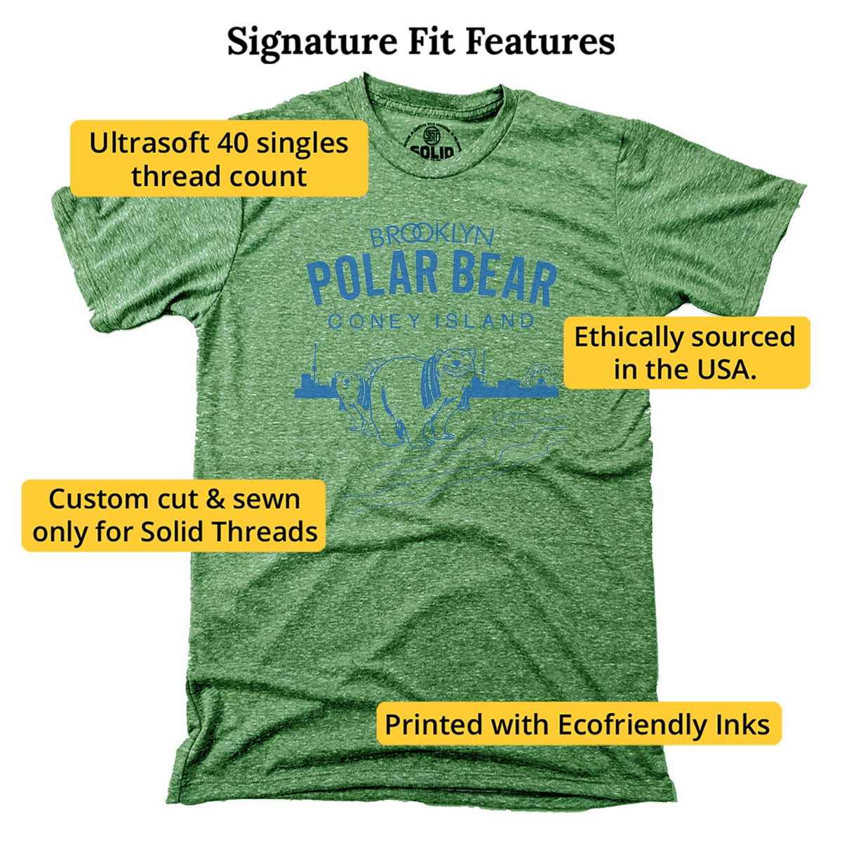 Masshole Funny Signature T-shirt in Triblend Kelly - Fit Attributes