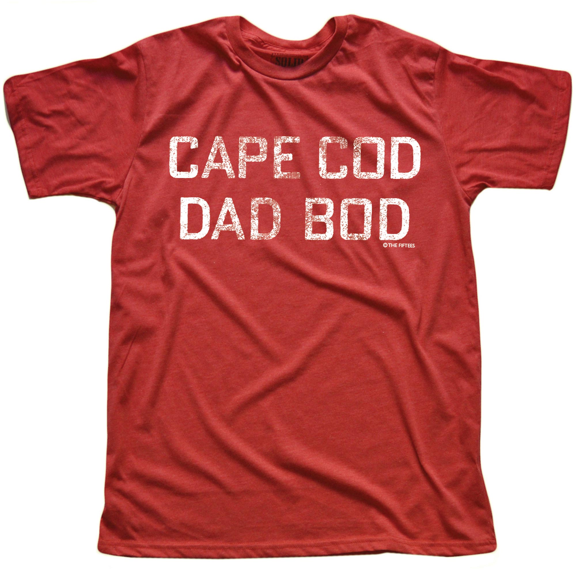 Men's Cape Cod Dad Bod Funny Graphic T-Shirt | Vintage Massachusetts Parents  Tee | Solid Threads