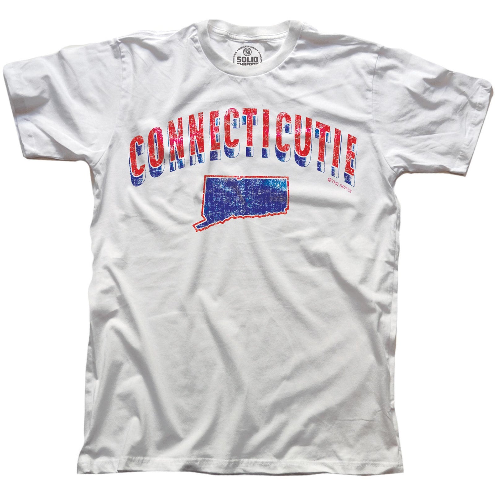 Men's Connecticutie Funny Graphic T-Shirt | Vintage CT Pun  Tee | Solid Threads