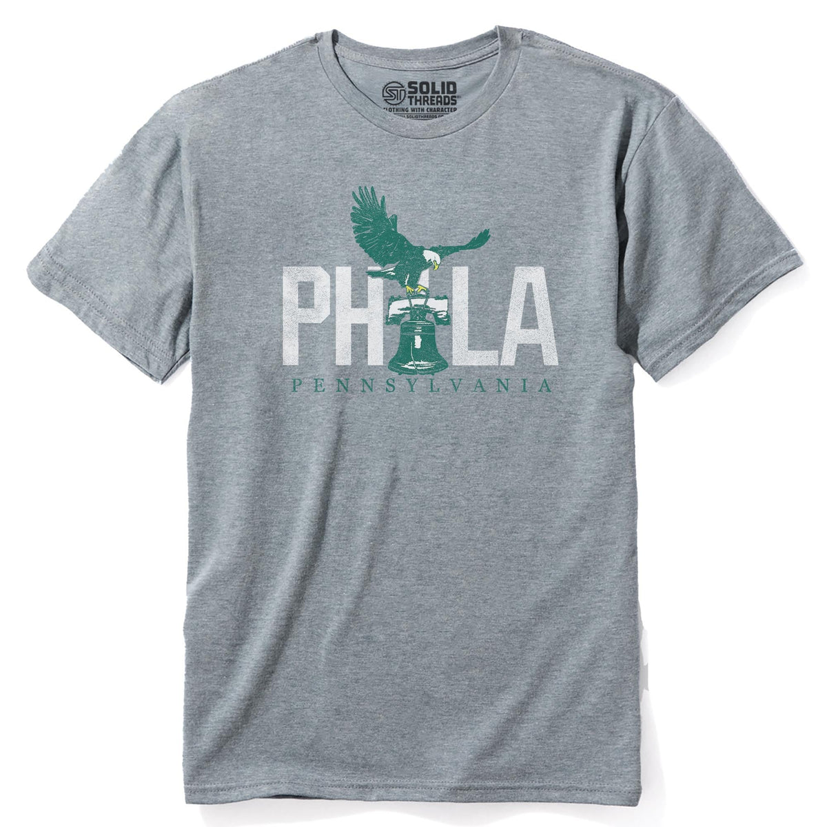 Philly Eagle Cool Staple T-shirt in Ash Heather - Front View