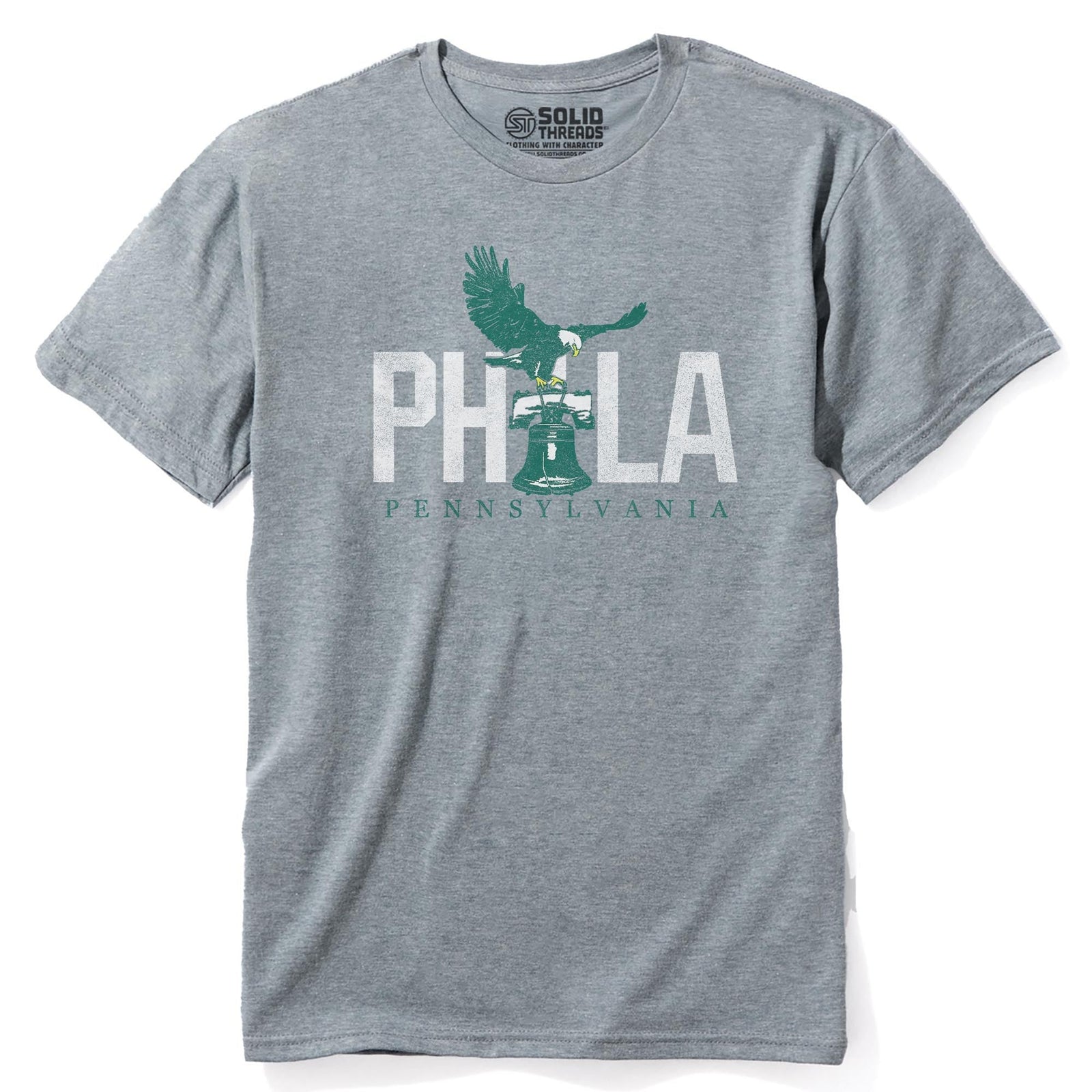 Philly Eagle Cool Staple T-shirt in Ash Heather - Front View