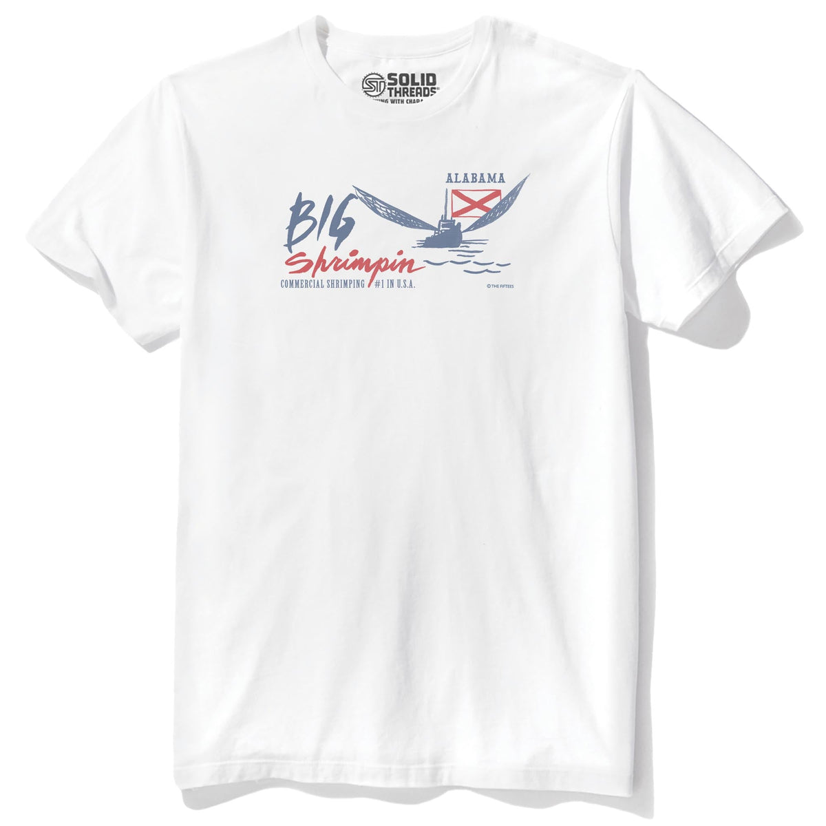Big Shrimpin' Cool Staple T-shirt in White - Front View