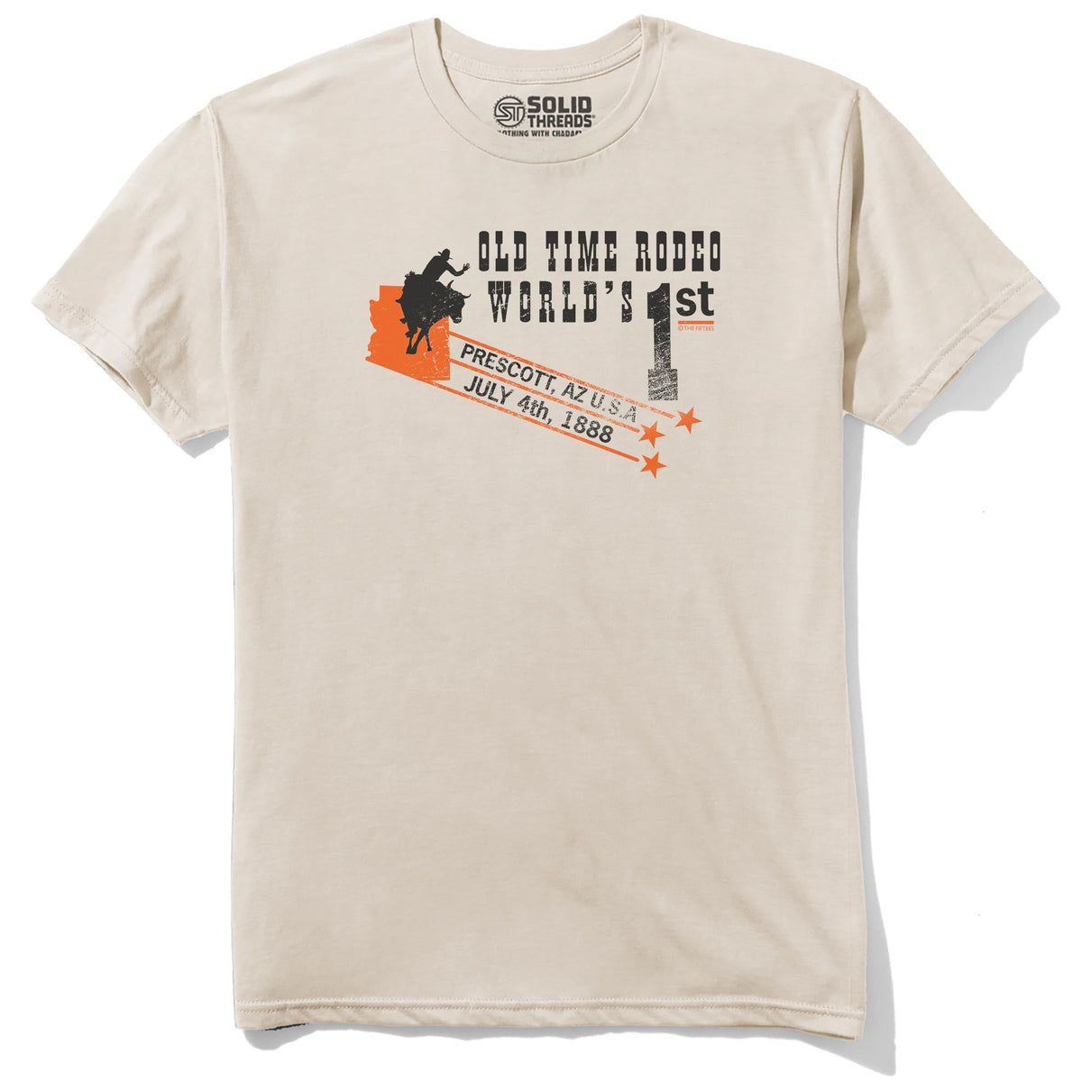 Old Time Rodeo Cool Staple T-shirt in Natural - Front View