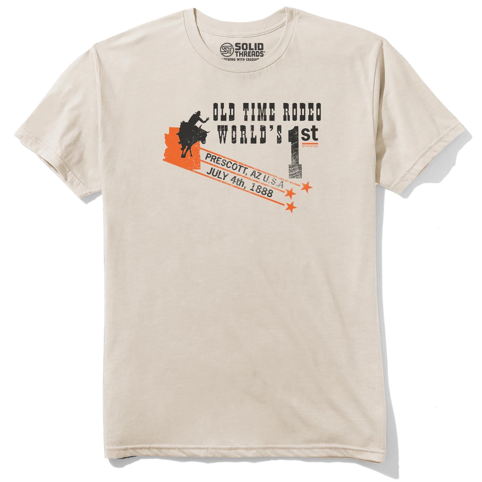 Old Time Rodeo Cool Staple T-shirt in Natural - Front View