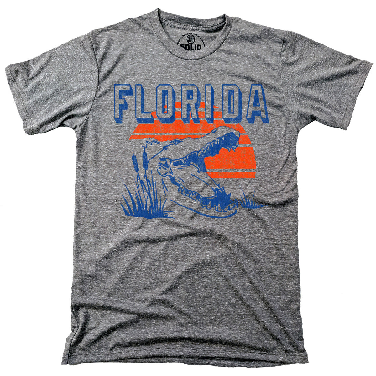 Men&#39;s Swamp Bit Cool Graphic T-Shirt | Vintage Florida Gator  Tee | Solid Threads