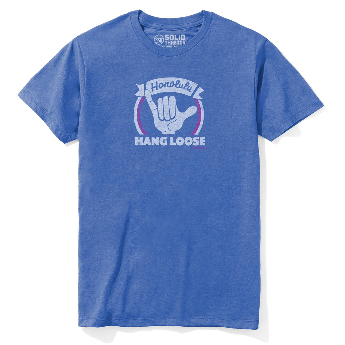 Hang Loose Cool Staple T-shirt in Royal Heather - Front View