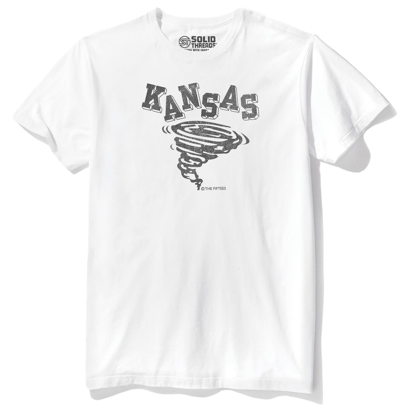 Kansas Tornado Cool Staple T-shirt in White - Front View