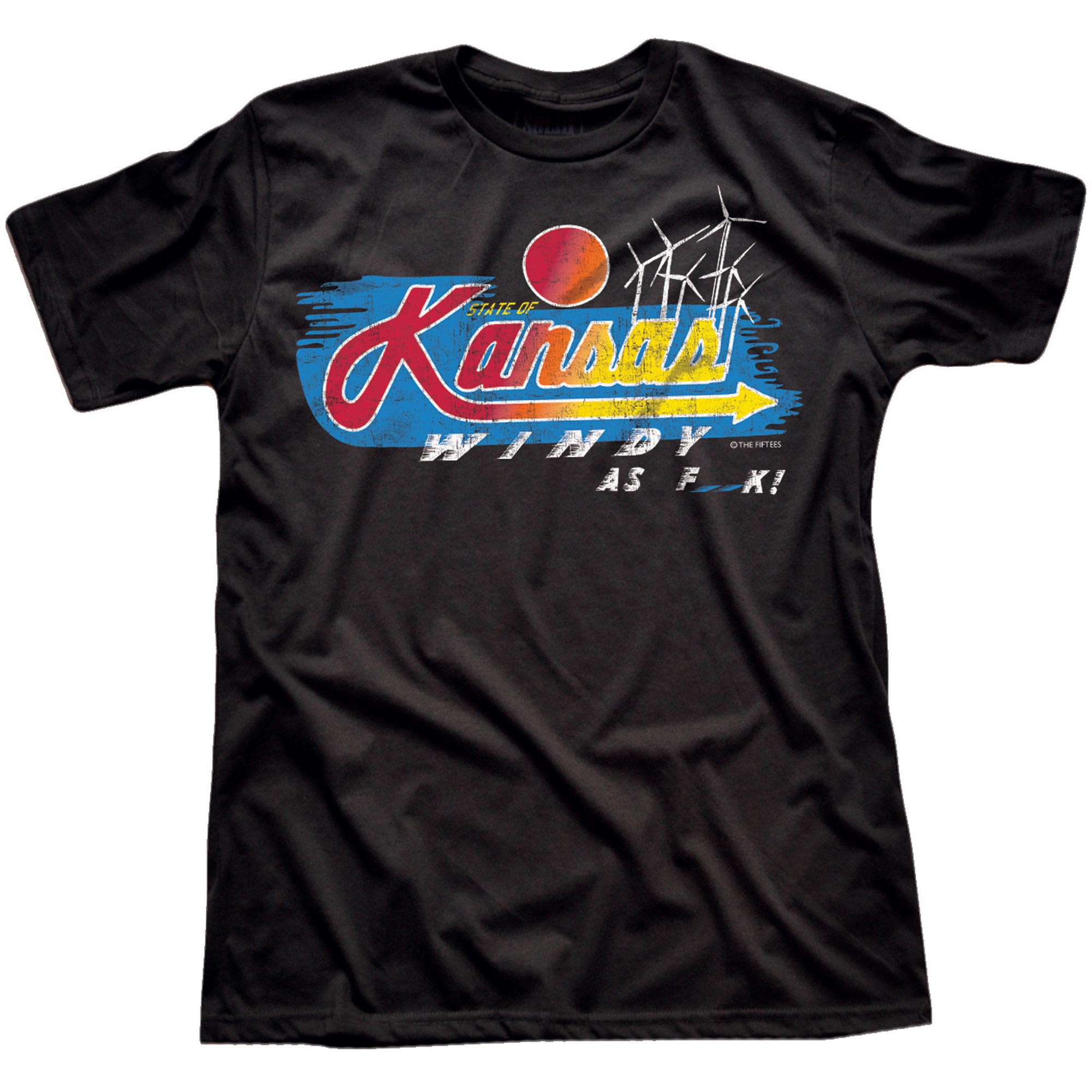 Men's Windy Af Funny Graphic T-Shirt | Vintage Kansas Topeka Tee | Solid Threads