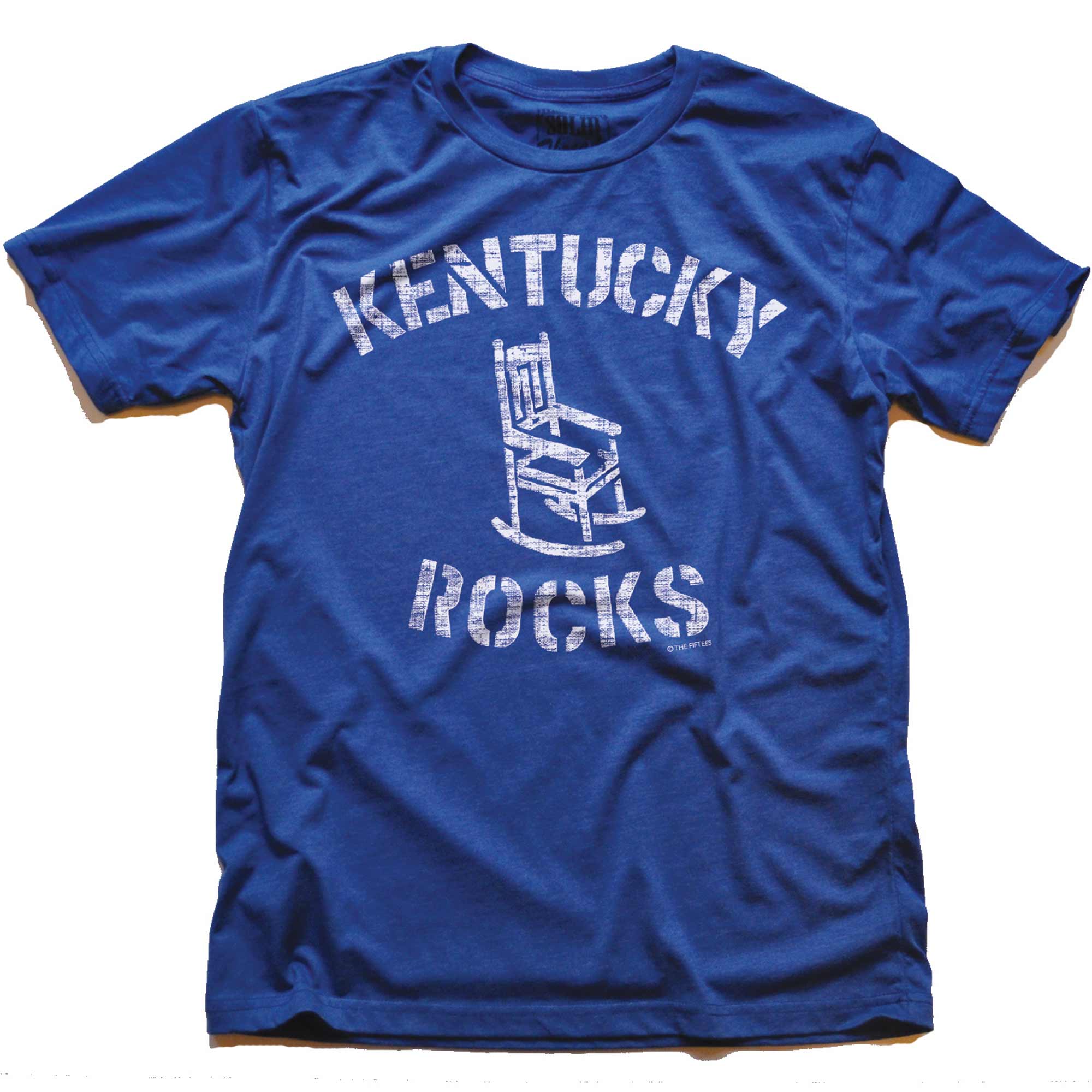 Men's Kentucky Rocks Funny Graphic T-Shirt | Vintage Ky Country Tee | Solid Threads