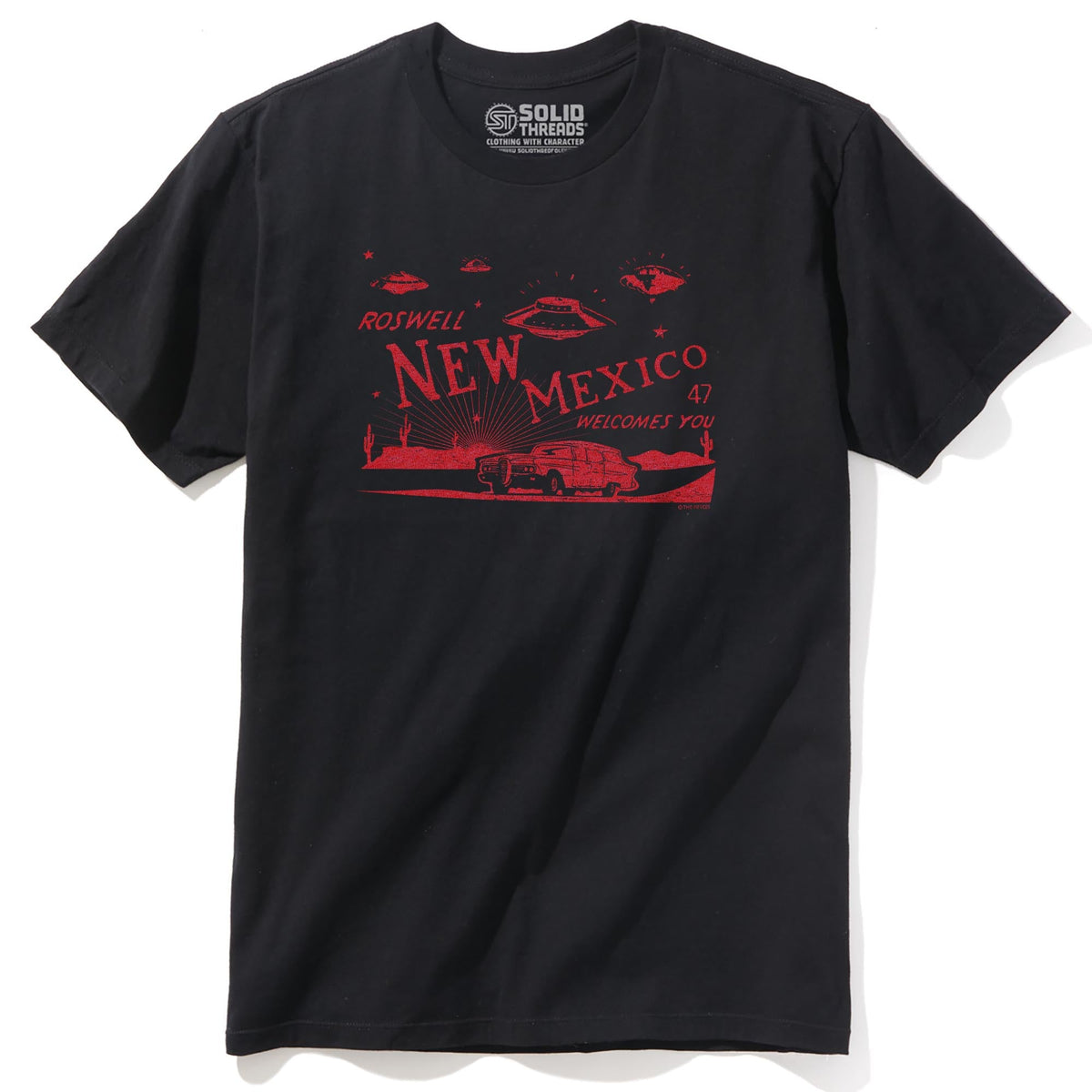 Welcome To New Mexico Cool Staple T-shirt in Black - Front View