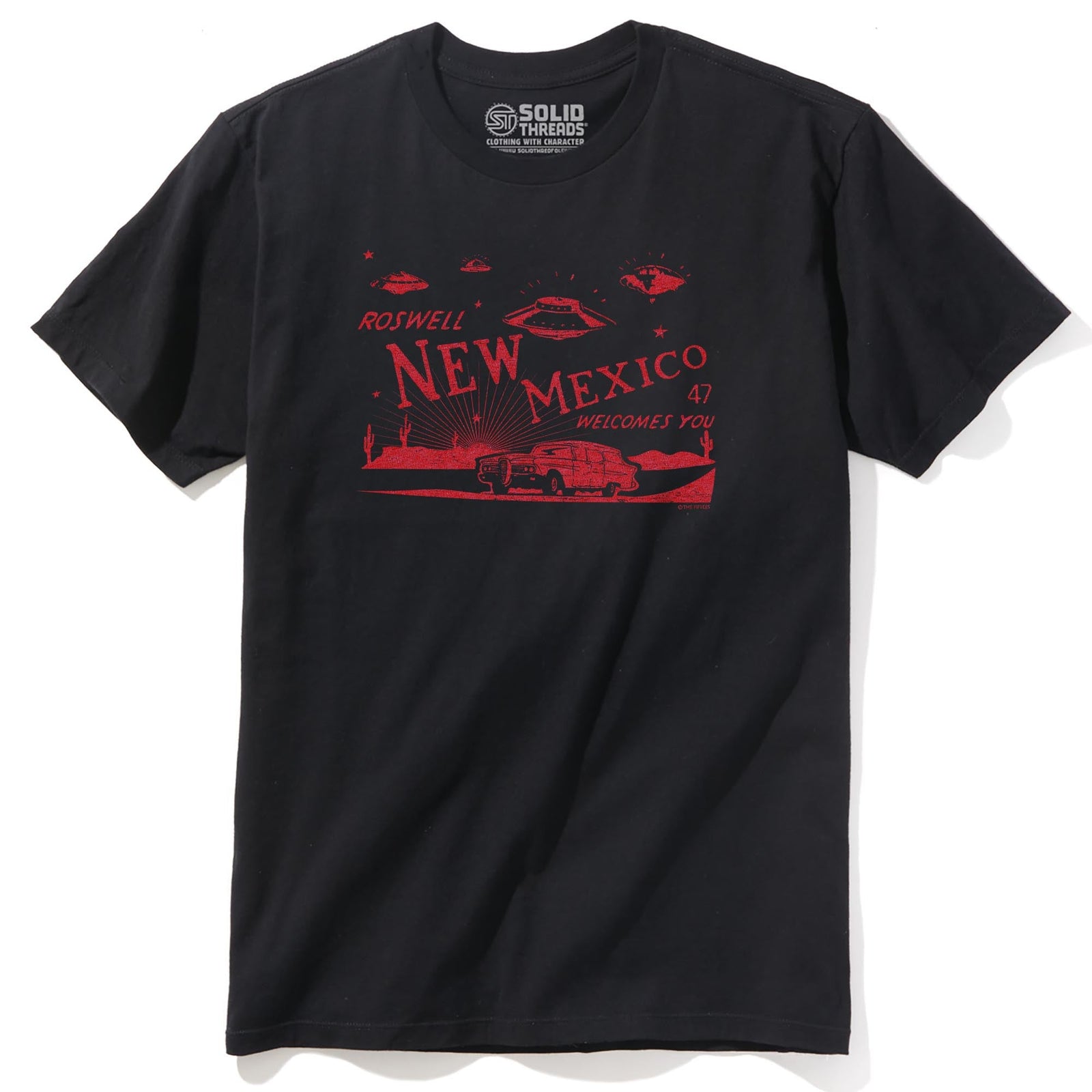 Welcome To New Mexico Cool Staple T-shirt in Black - Front View