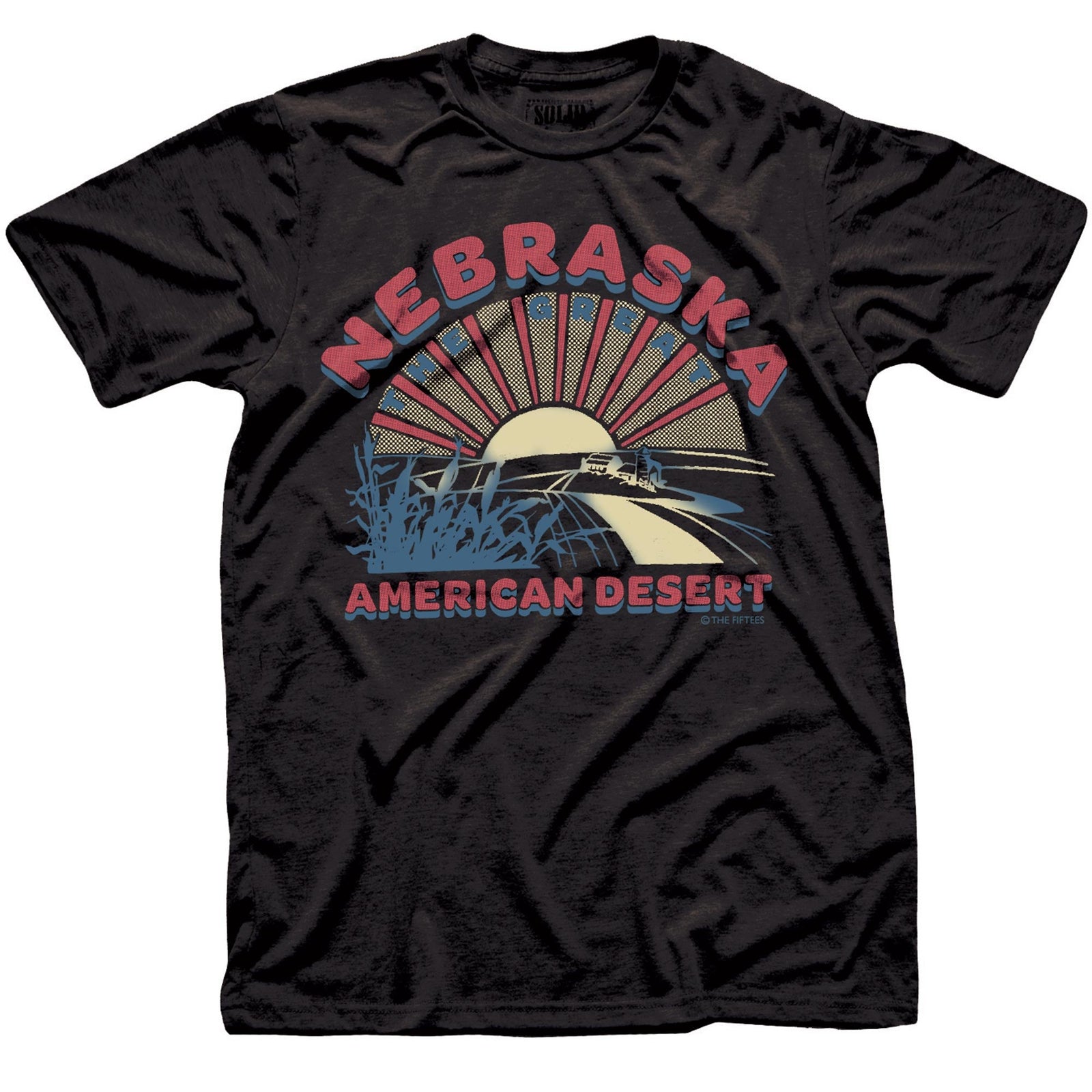 Men's American Desert Cool Graphic T-Shirt | Vintage Nebraska Farm  Tee | Solid Threads