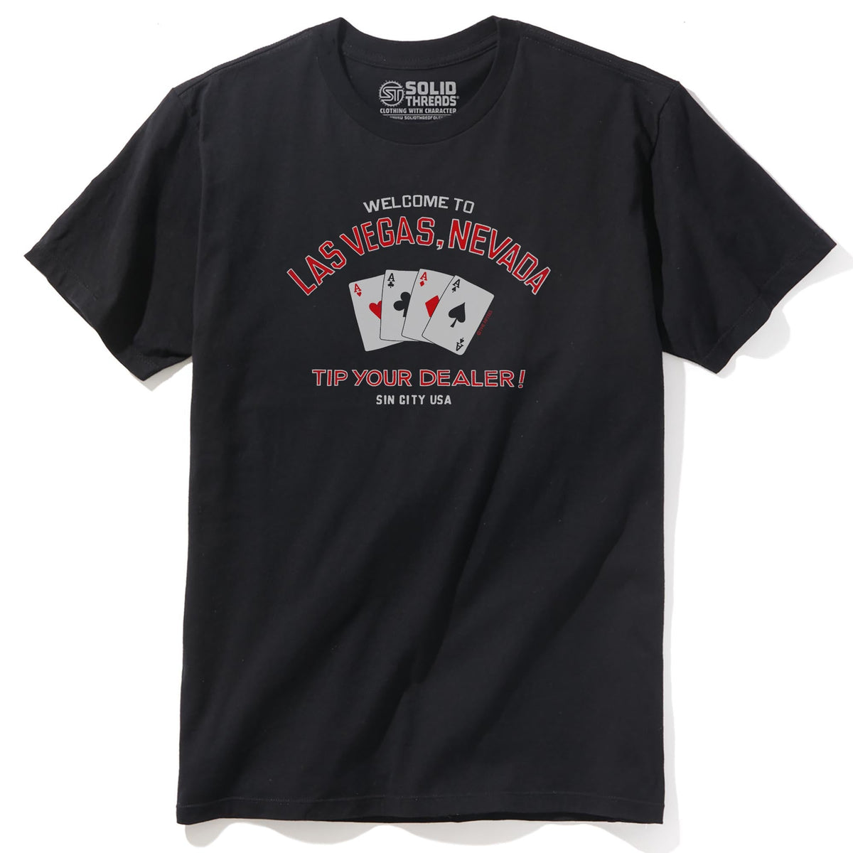 Tip Your Dealer Cool Staple T-shirt in Black - Front View