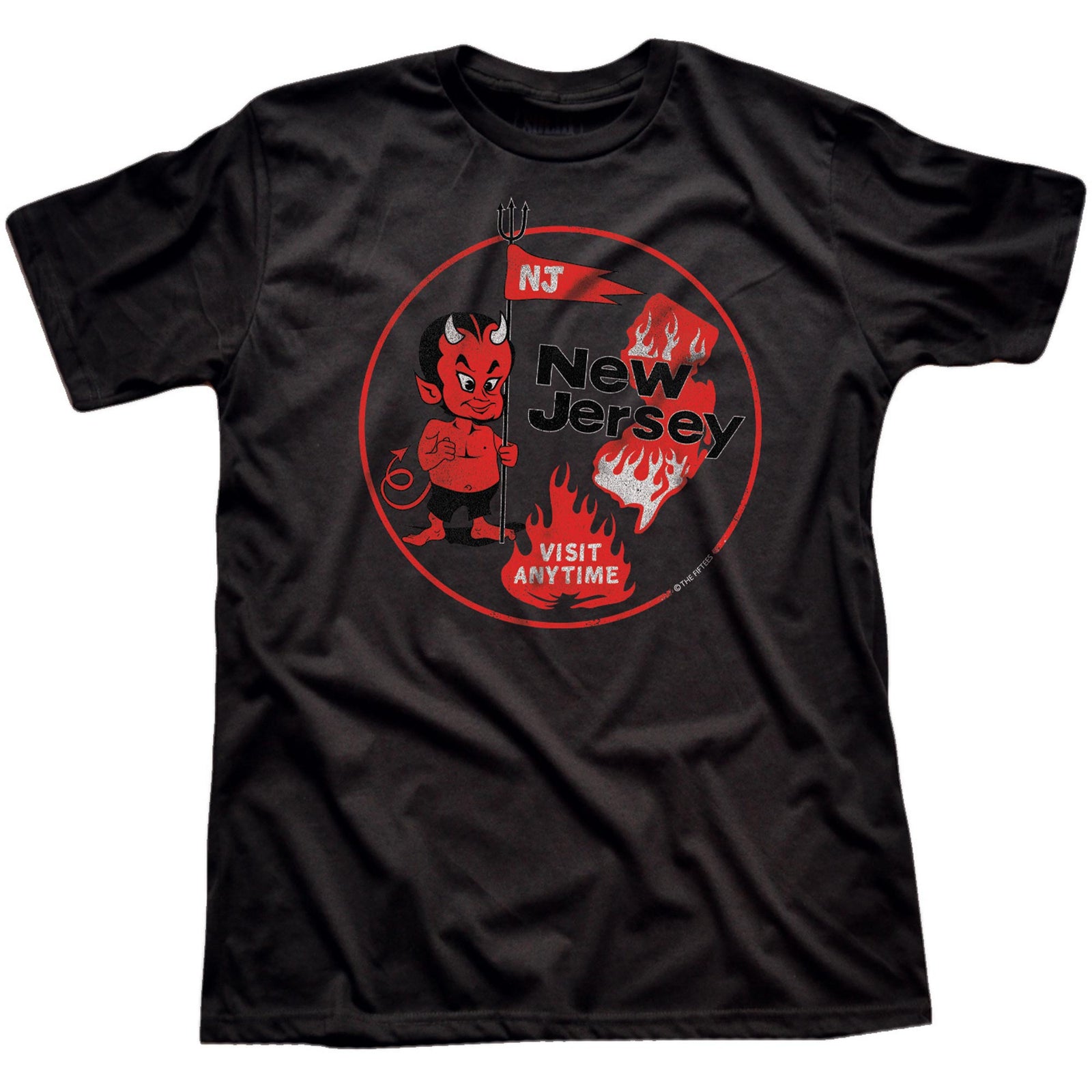 Men's Visit New Jersey Funny Graphic T-Shirt | Vintage Nj Visit  Tee | Solid Threads