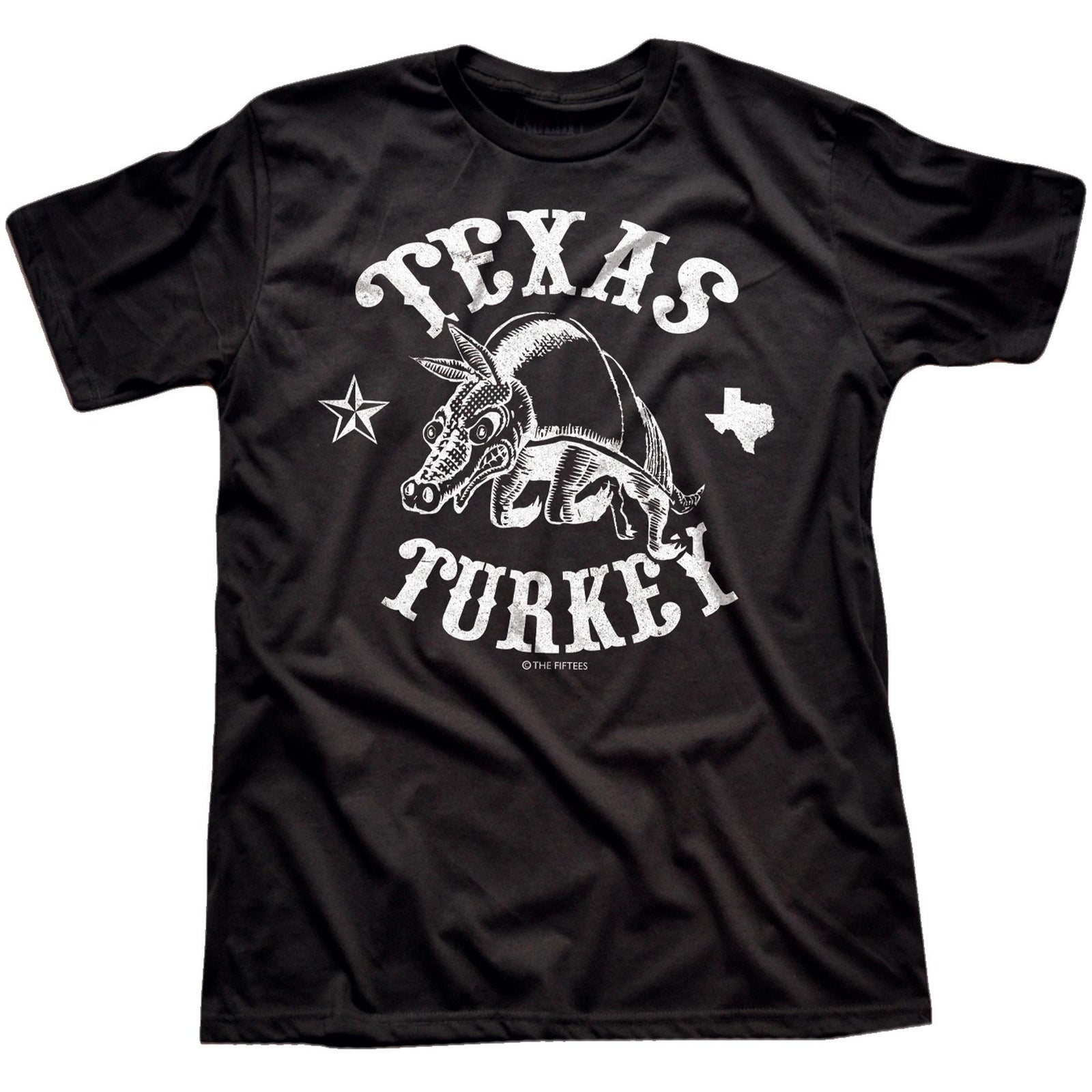 Men's Texas Turkey Funny Graphic T-Shirt | Vintage Tx Armadillo  Tee | Solid Threads
